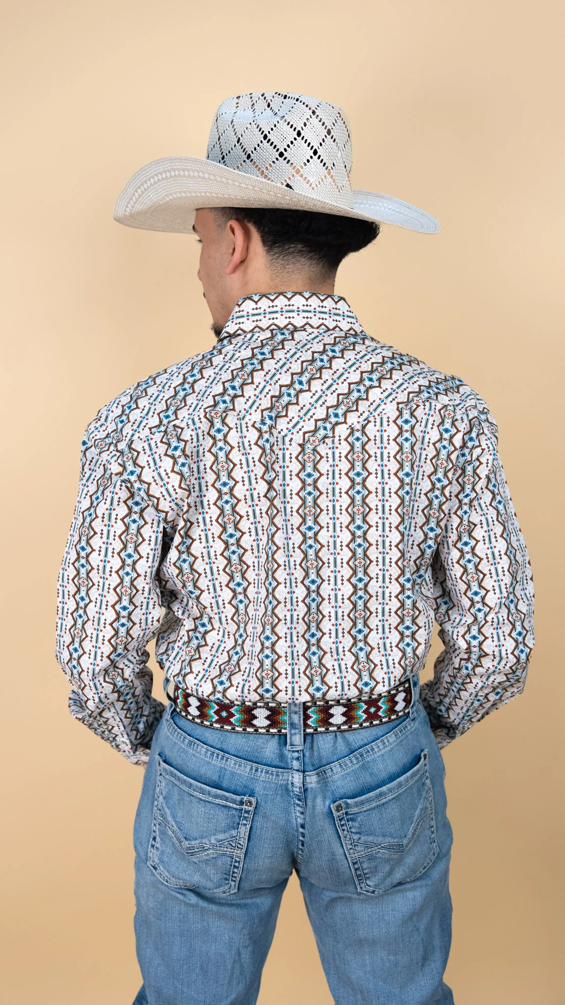 Panhandle Long Sleeve Aztec Hicks Pearl Snap - Image 3