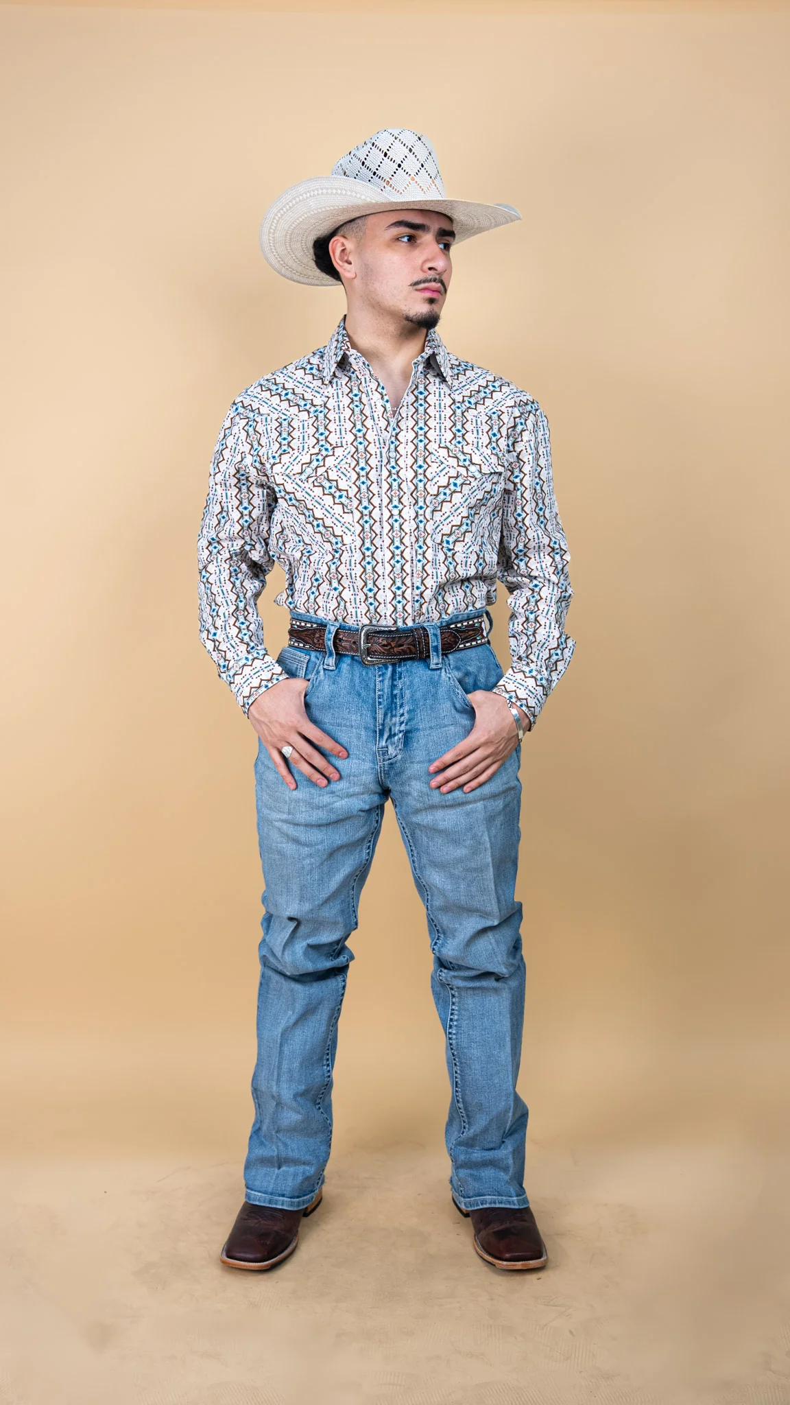 Panhandle Long Sleeve Aztec Hicks Pearl Snap - Image 4