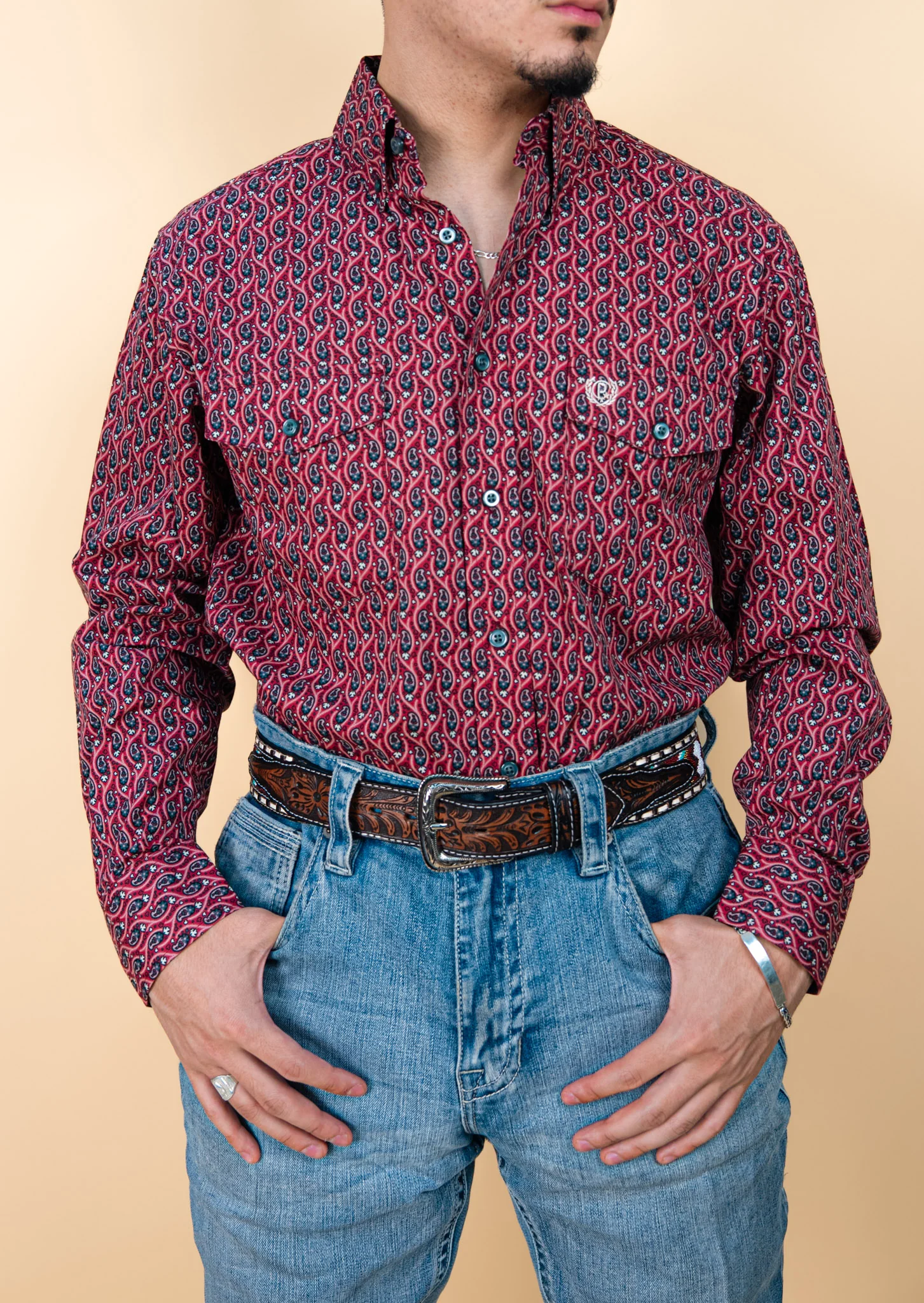Panhandle Long Sleeve Copper Button-Up - Image 2