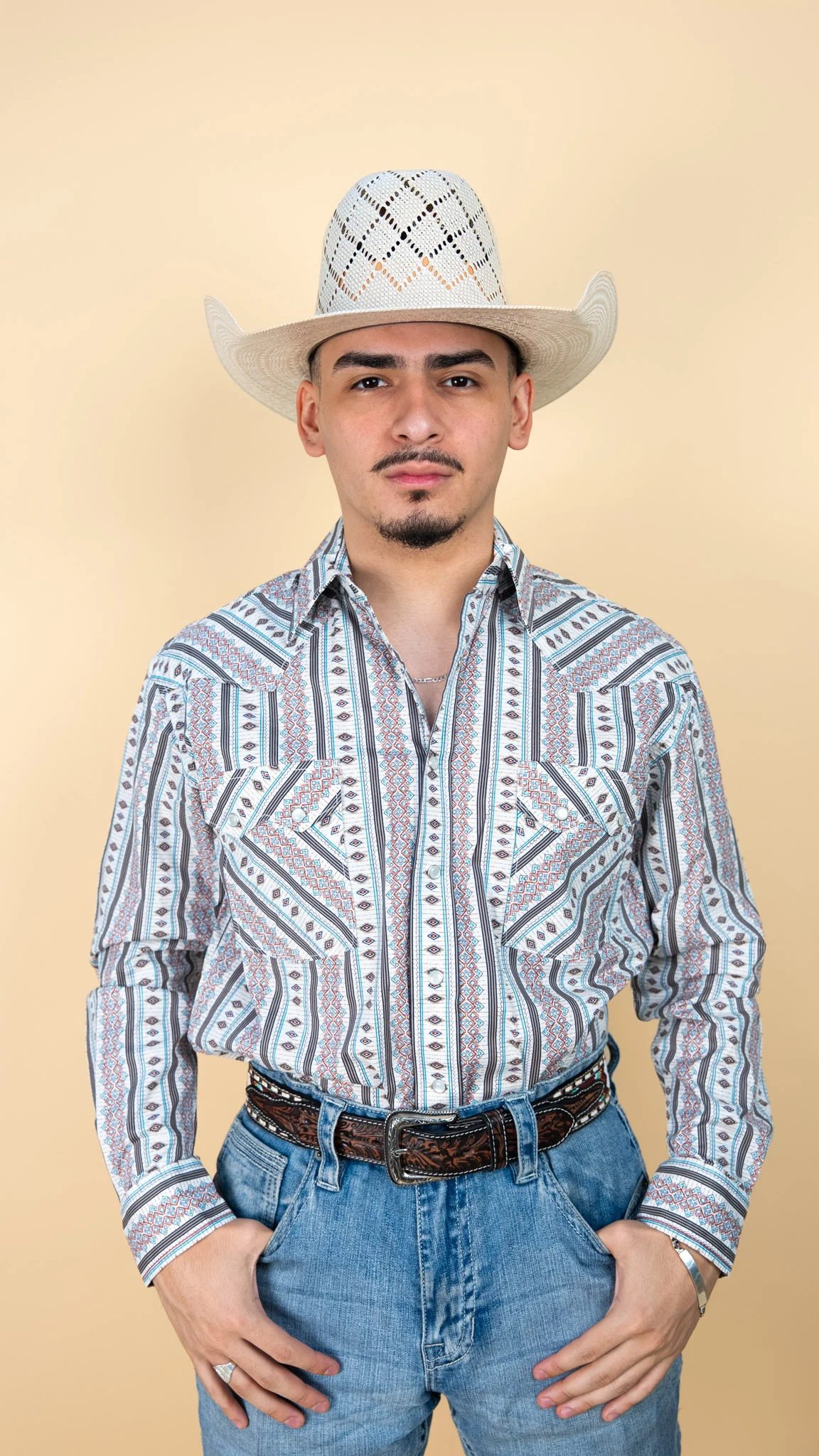 Panhandle Long Sleeve Monk Pearl Snap