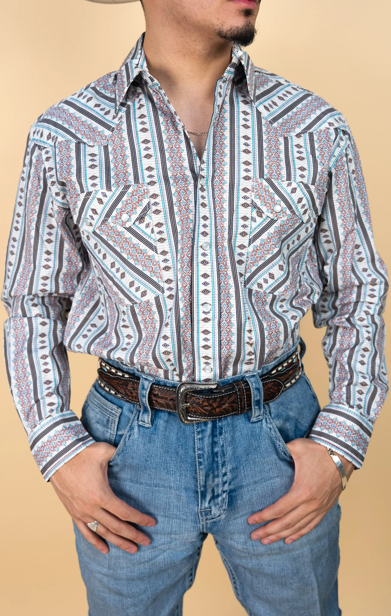 Panhandle Long Sleeve Monk Pearl Snap - Image 2