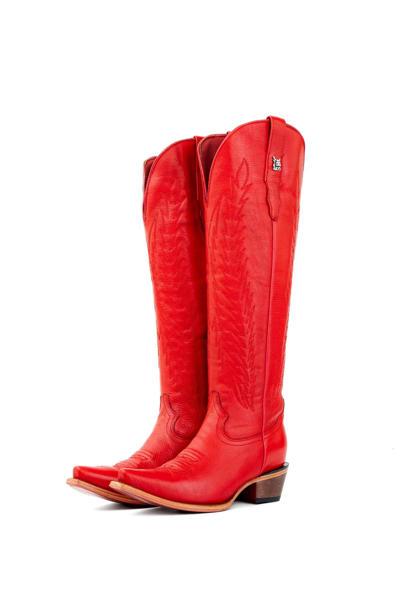 Valentina Tall Red Bottom Snip Toe Cowgirl Boot - Image 14