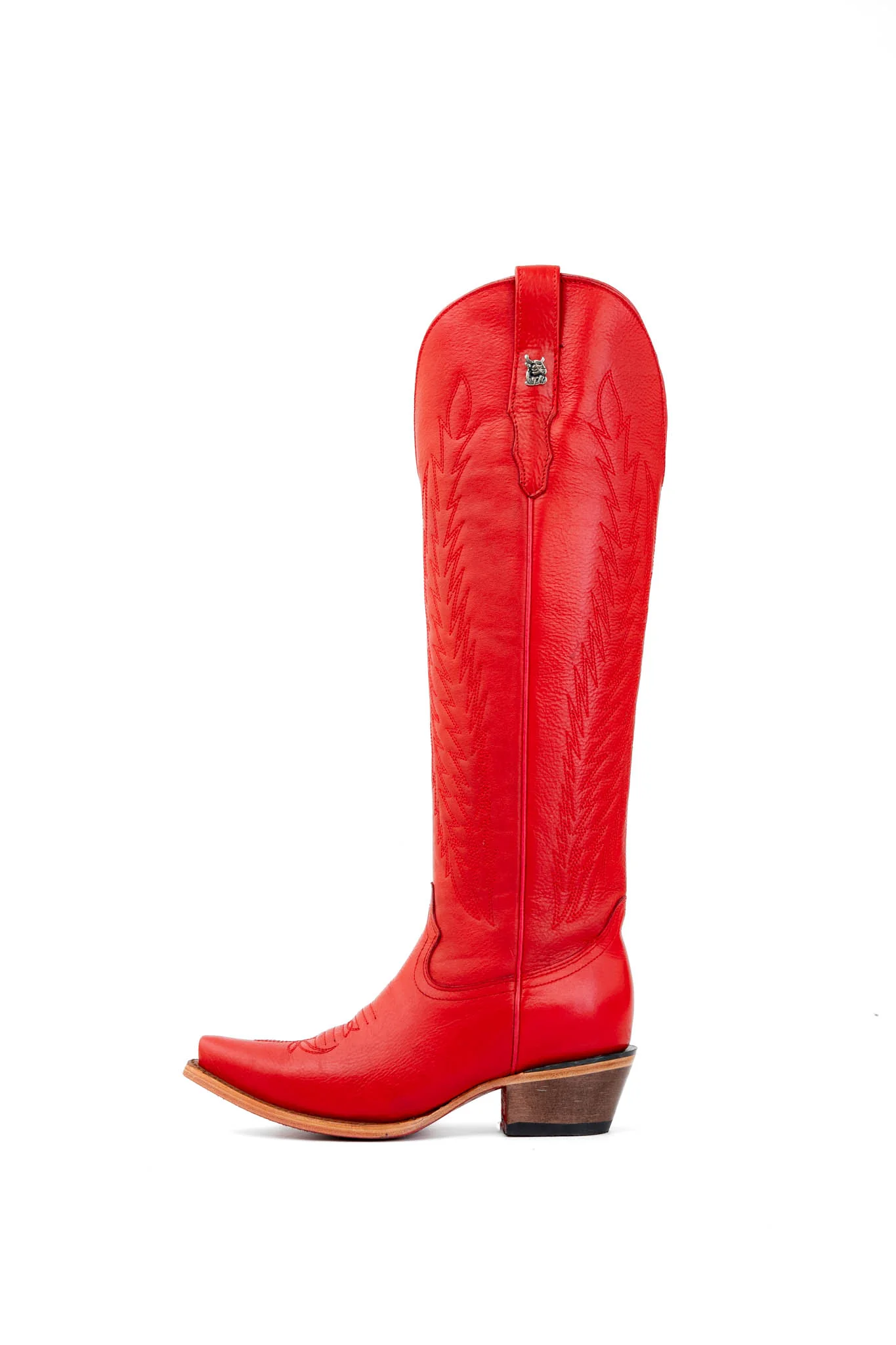 Valentina Tall Red Bottom Snip Toe Cowgirl Boot - Image 15