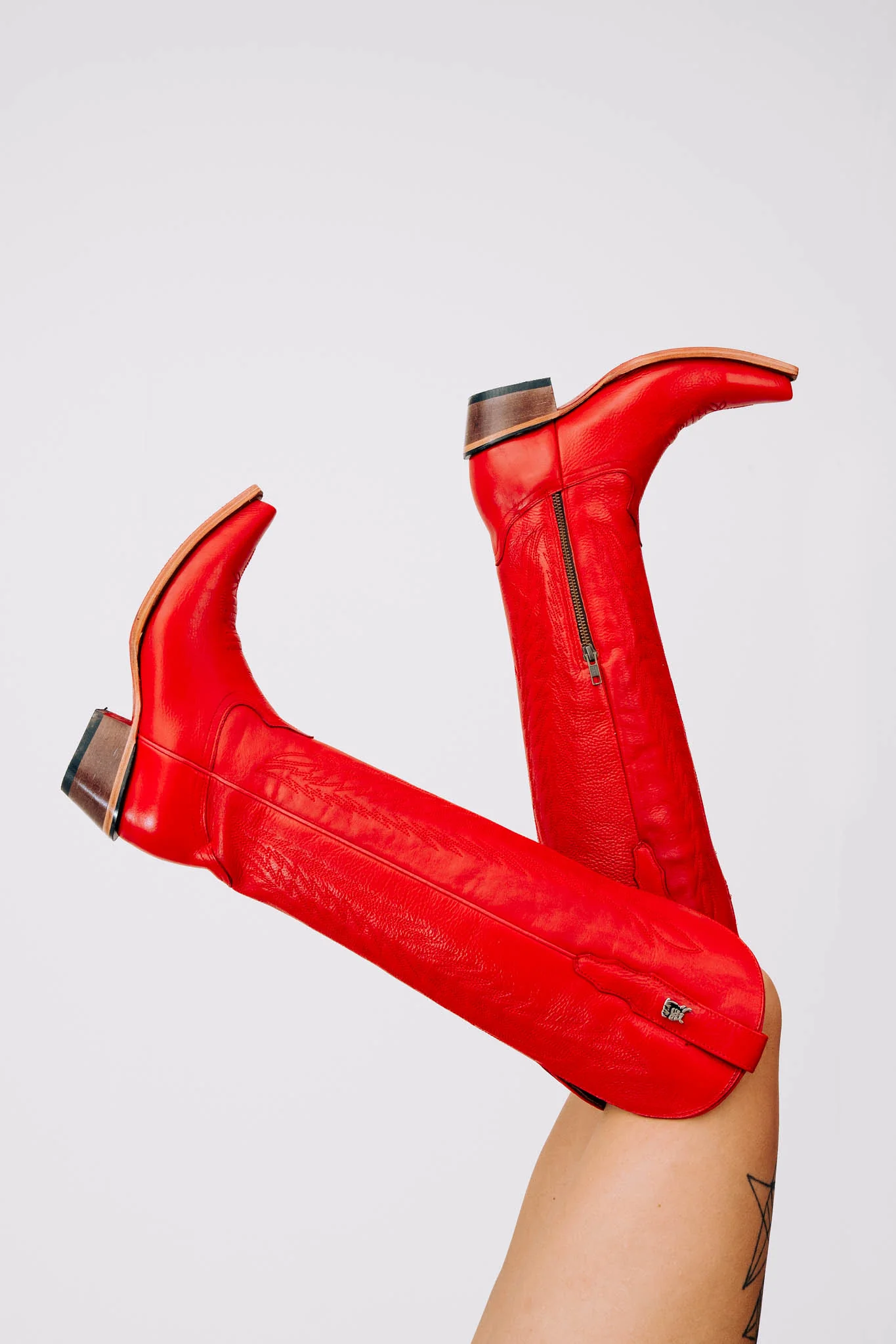 Valentina Tall Red Bottom Snip Toe Cowgirl Boot - Image 19