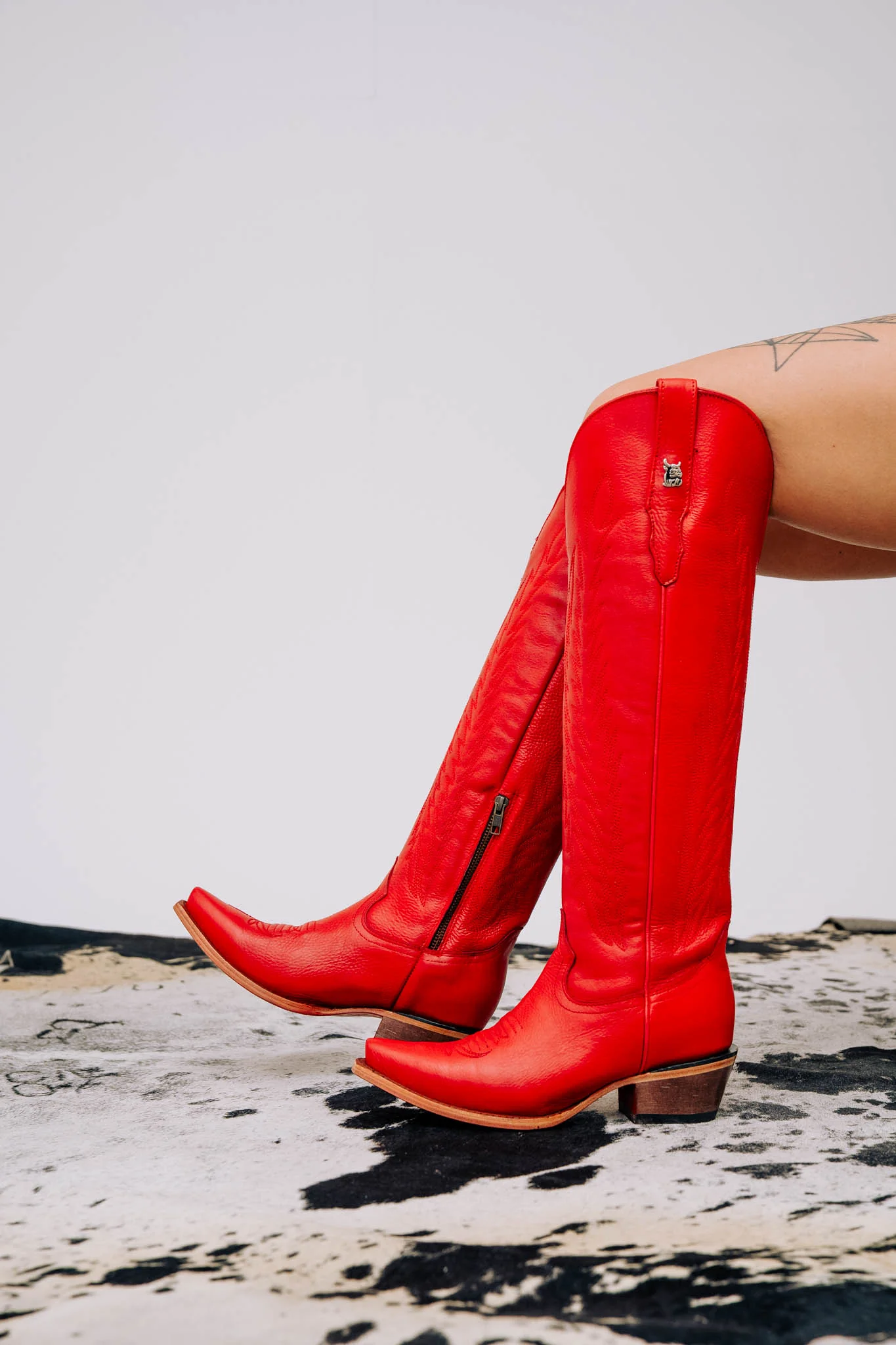 Valentina Tall Red Bottom Snip Toe Cowgirl Boot - Image 20