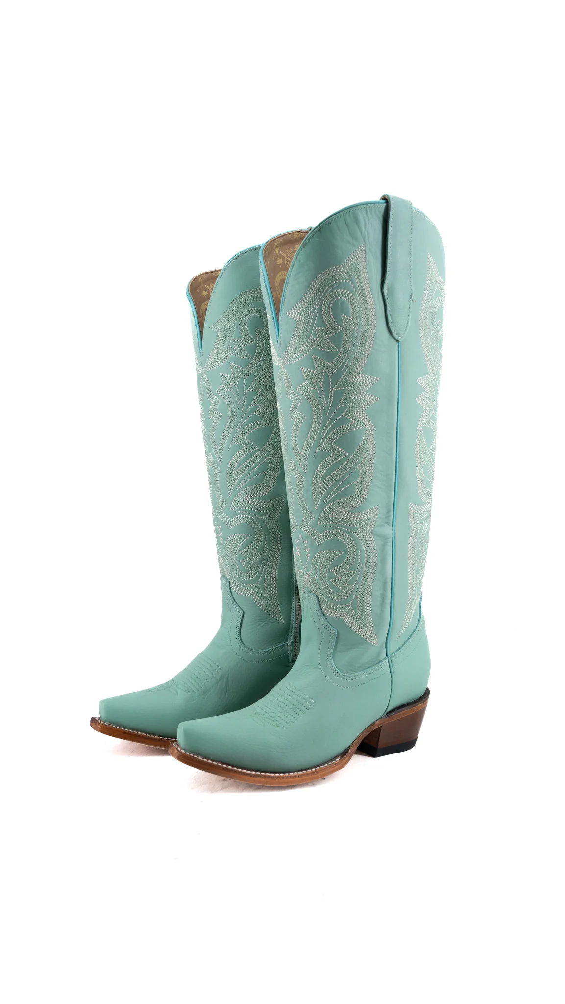 Perla Tall Wide Calf Snip Toe Cowgirl Boot - Image 12