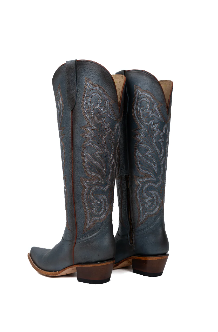 Perla Tall Wide Calf Snip Toe Cowgirl Boot - Image 8