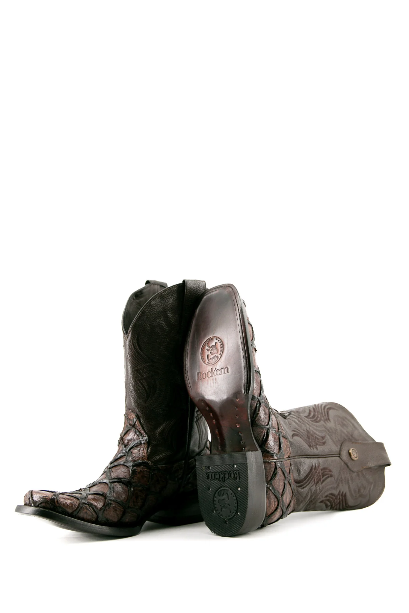 Clone Fish Pirarucu Rodeo Cowboy Boot - Image 4