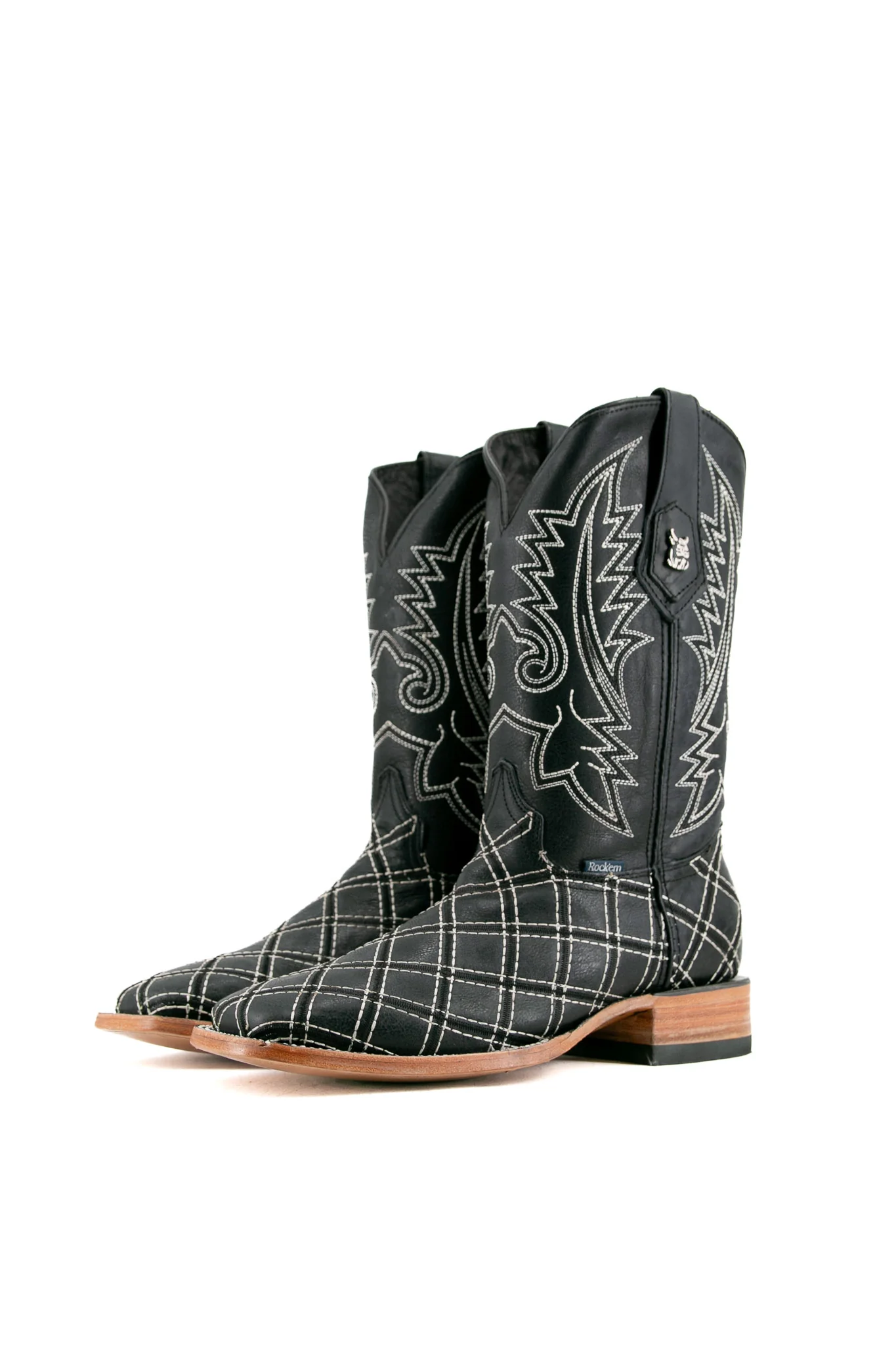 Roca Patchwork Square Toe Cowboy Boot - Image 6