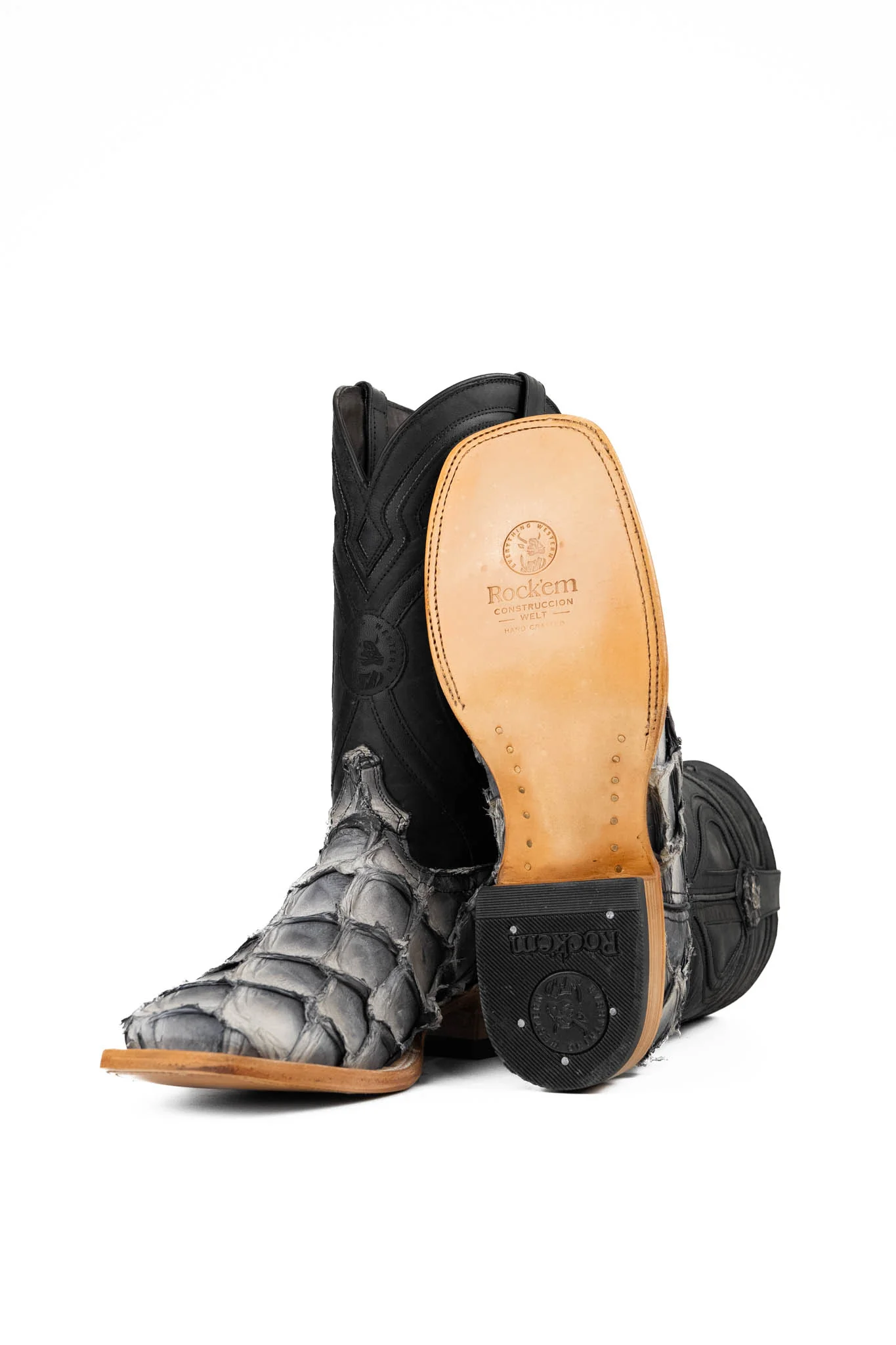 King Ranch Pirarucu Exotic Square Toe Cowboy Boot - Image 14