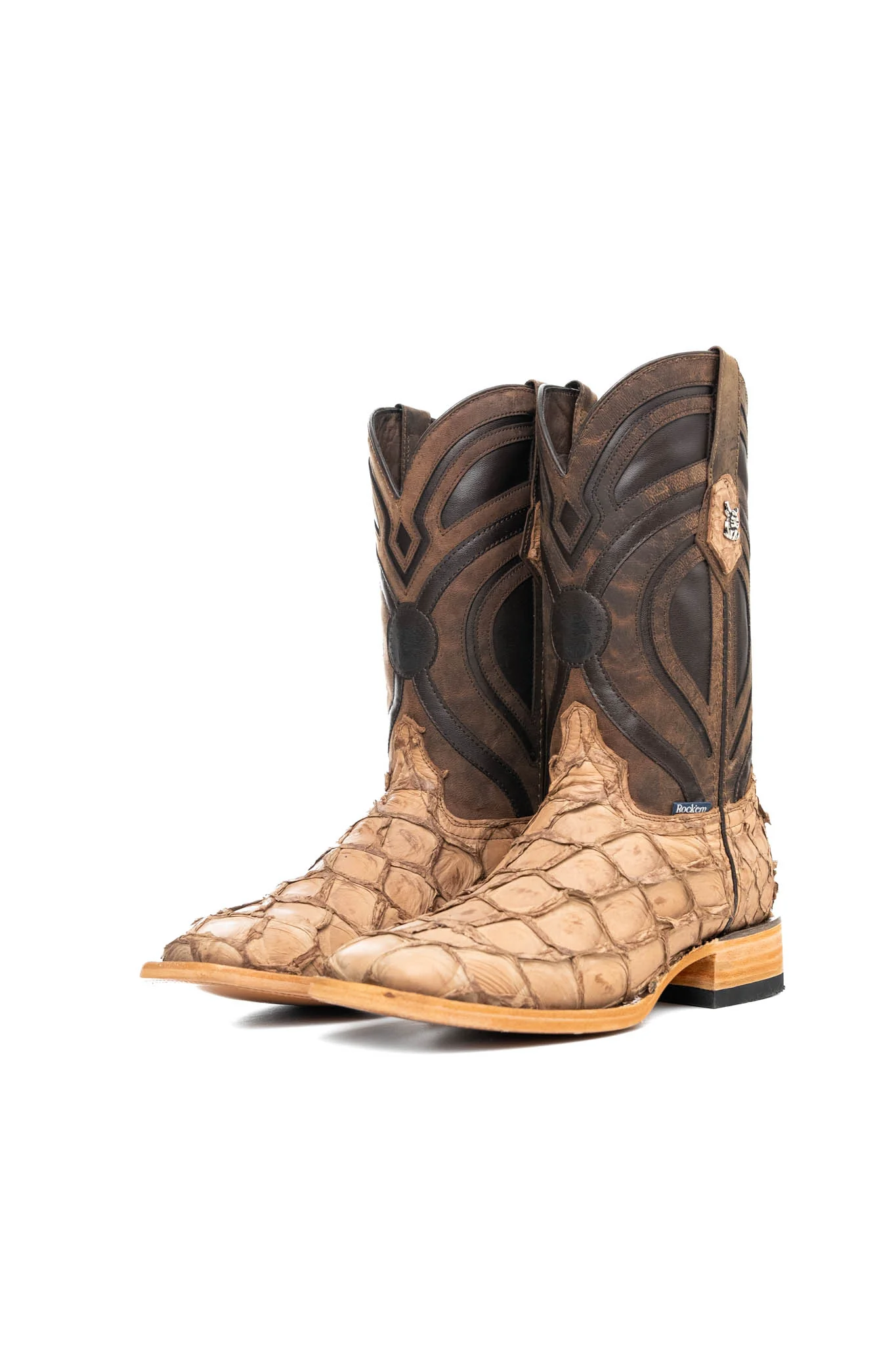 King Ranch Pirarucu Exotic Square Toe Cowboy Boot - Image 16