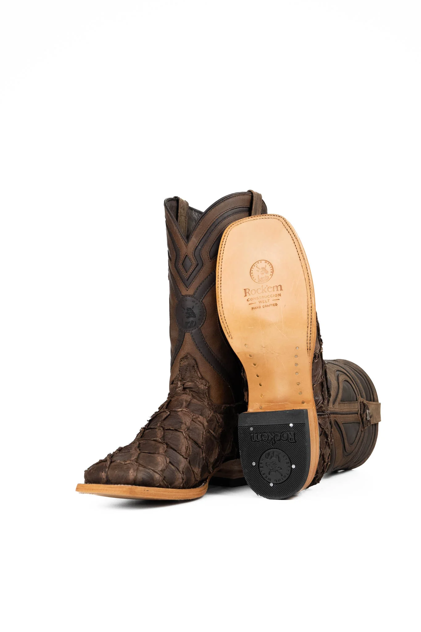 King Ranch Pirarucu Exotic Square Toe Cowboy Boot - Image 4