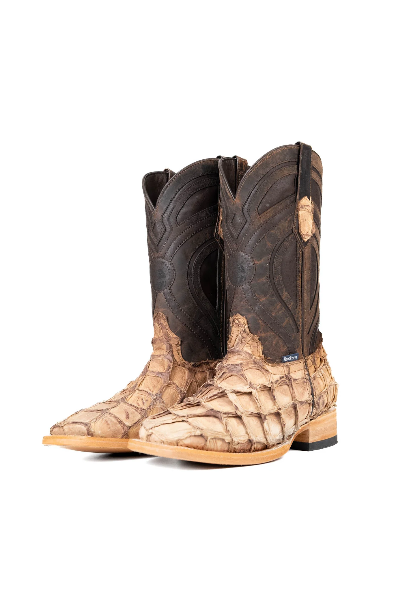 King Ranch Pirarucu Exotic Square Toe Cowboy Boot - Image 6