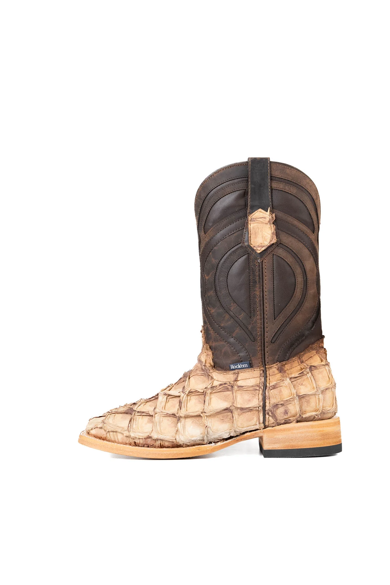 King Ranch Pirarucu Exotic Square Toe Cowboy Boot - Image 7