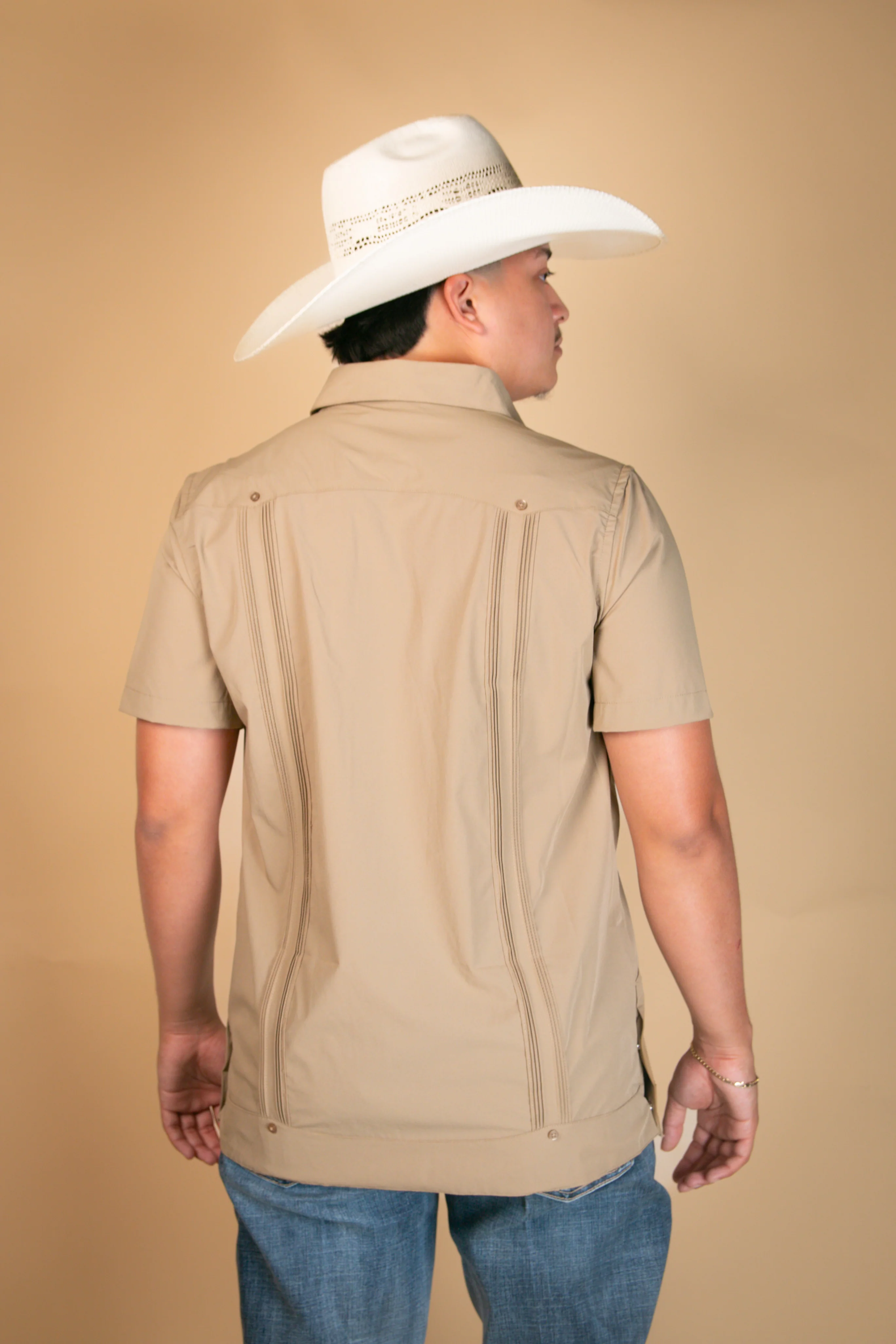 Platini Guayabera Short Sleeve Pearl Snap - Image 4