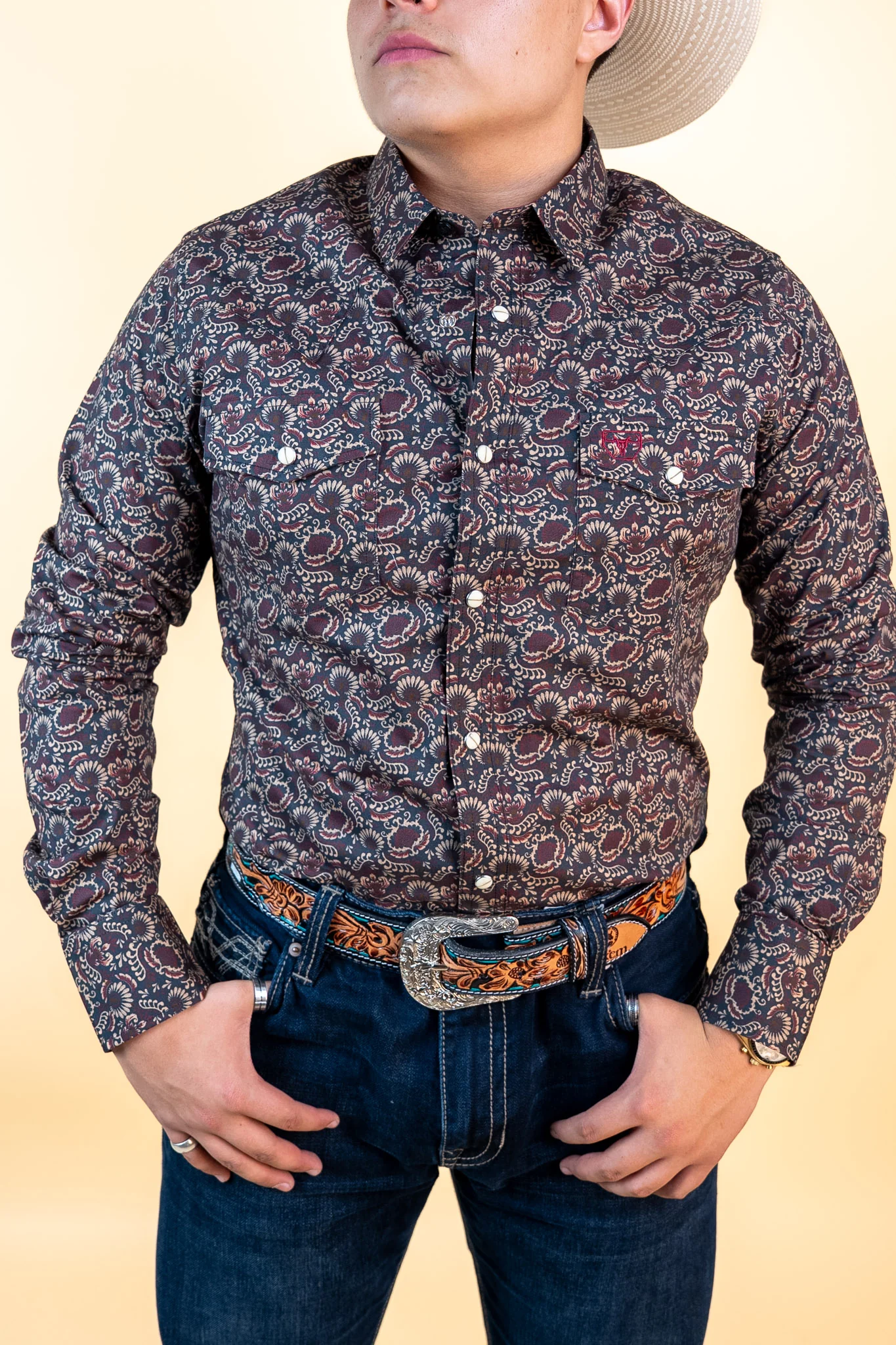 Platini Long Sleeve Haason Pearl Snap - Image 3