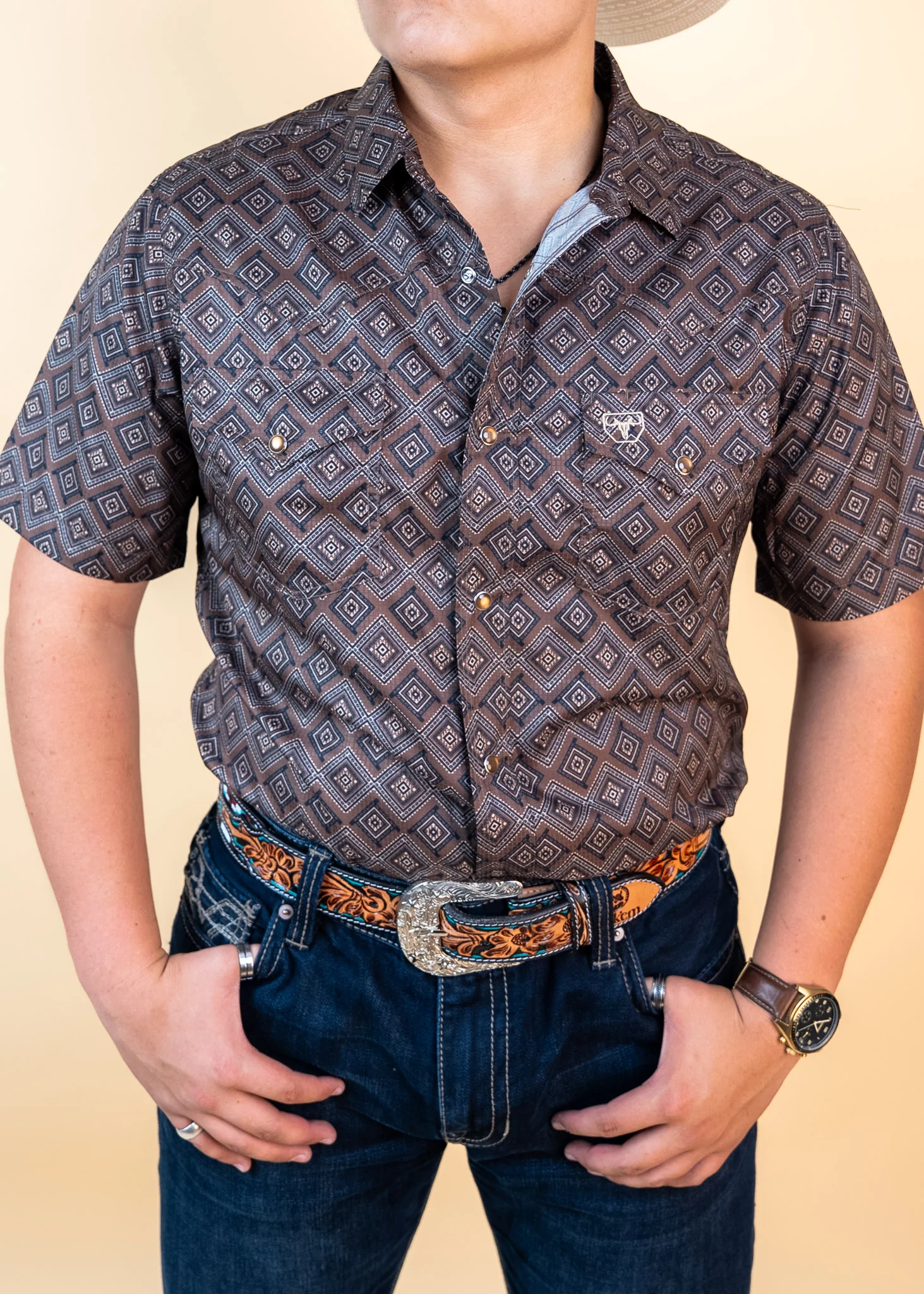 Platini Short Sleeve Kyle Pearl Snap - Image 3