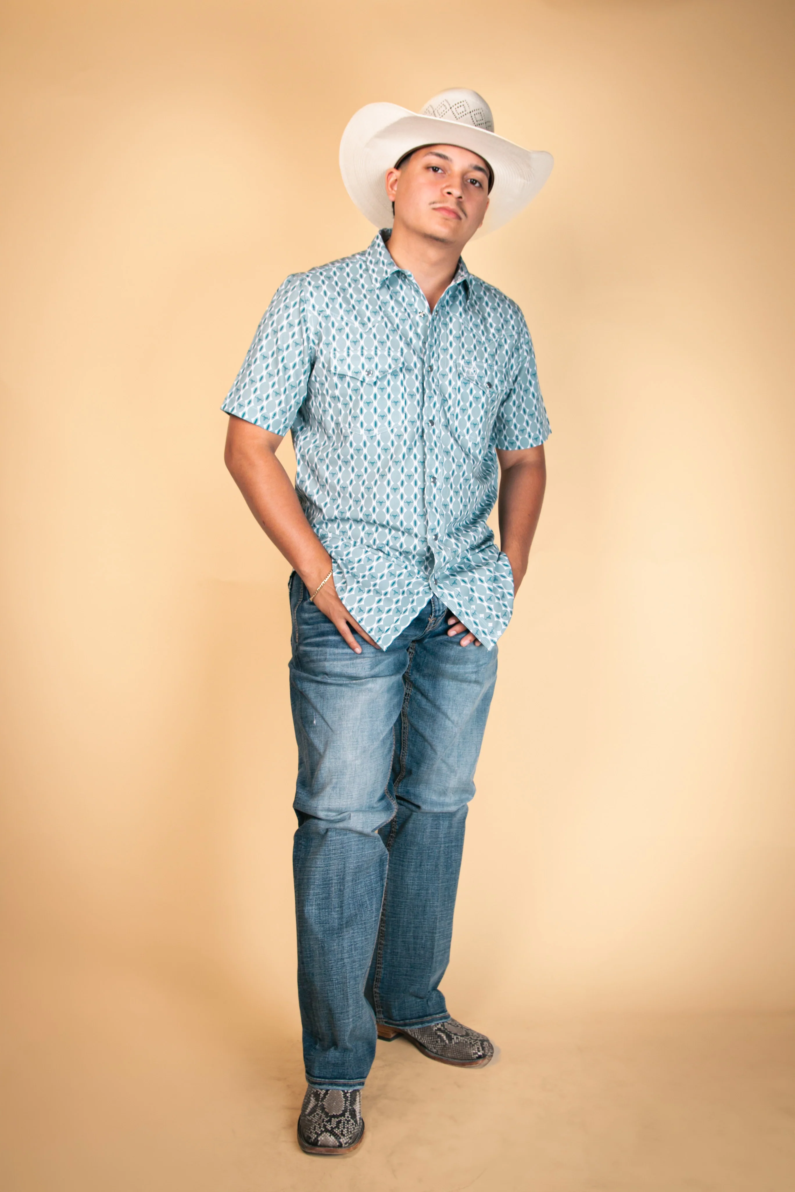 Platini Short Sleeve Ray Pearl Snap - Image 3