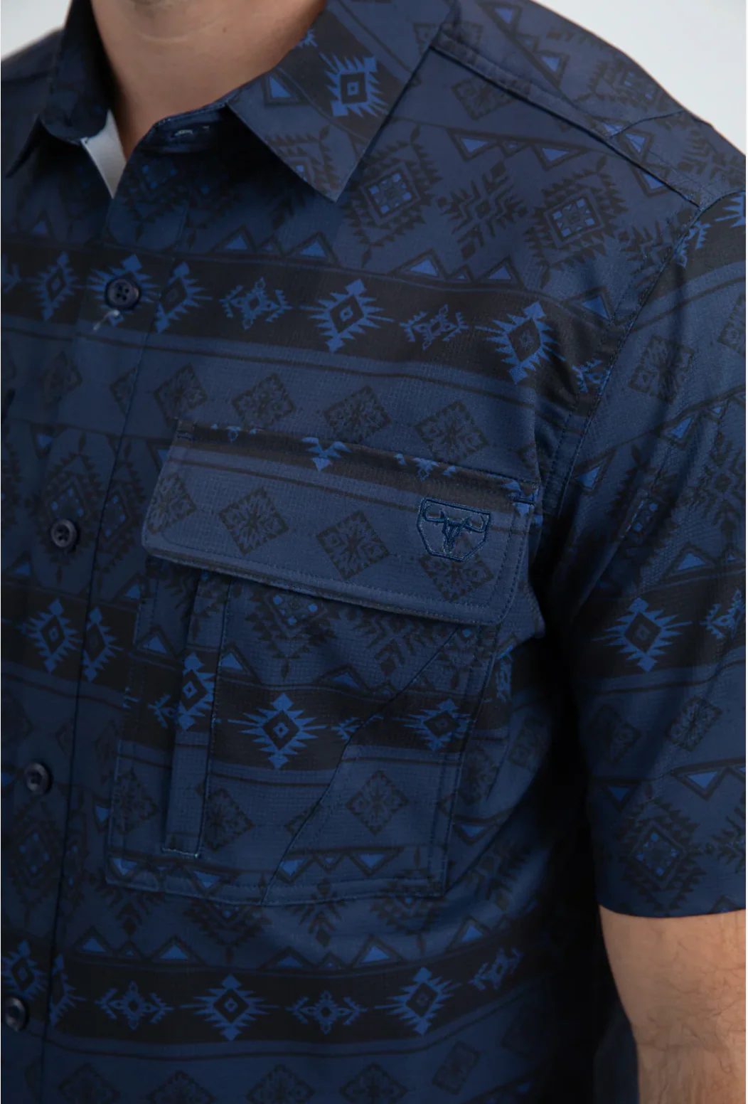 Platini Short Sleeve Woody Button-Up - Image 8