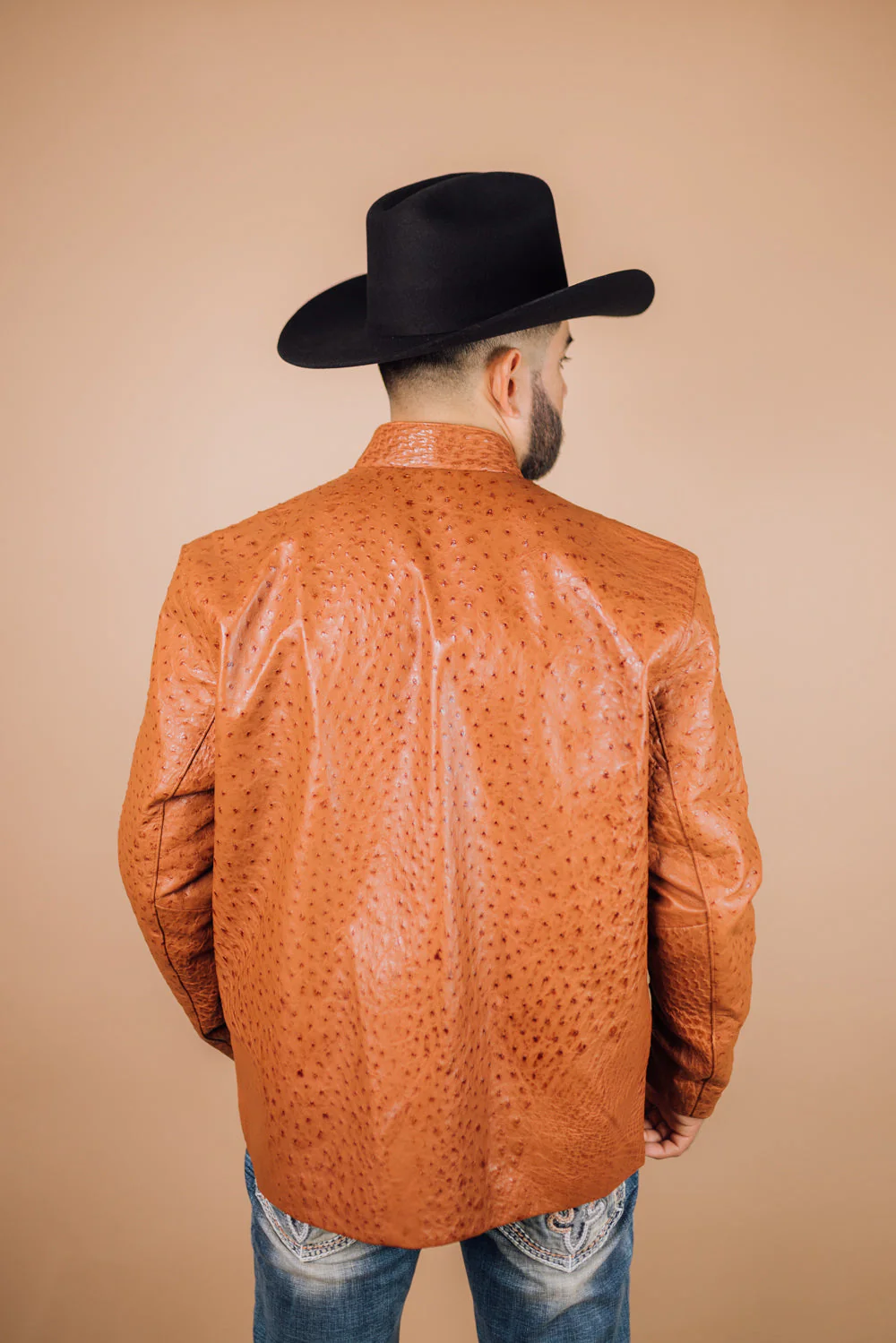 *PRE-ORDER* Men's Full Ostrich Genuine Leather Jacket - Image 13
