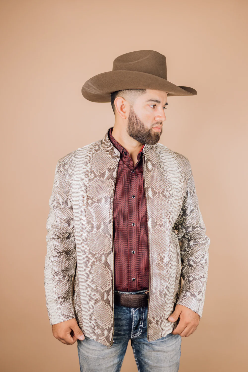 *PRE-ORDER* Men's Full Python Genuine Leather Jacket - Image 4