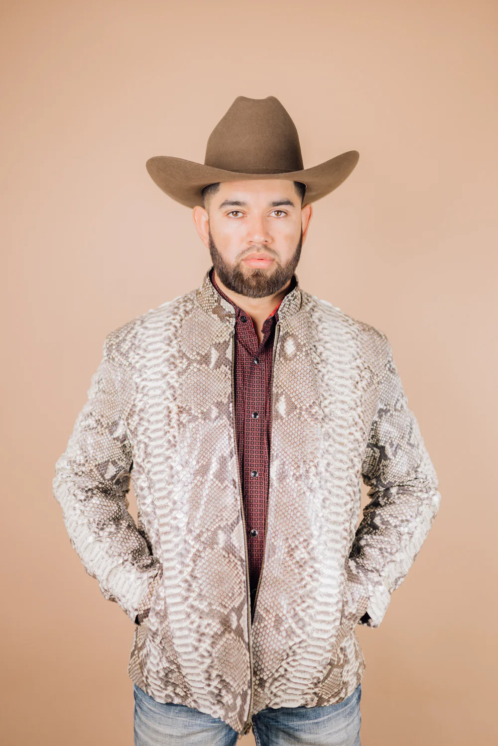 *PRE-ORDER* Men's Full Python Genuine Leather Jacket - Image 5