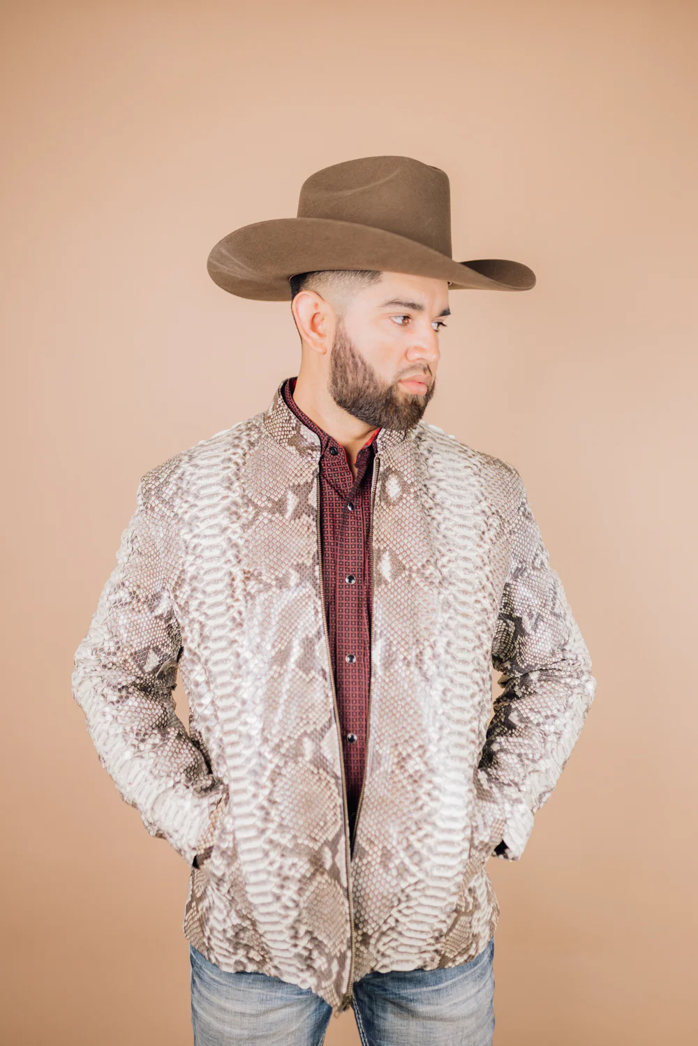 *PRE-ORDER* Men's Full Python Genuine Leather Jacket - Image 6