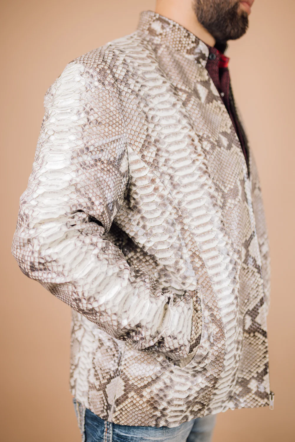 *PRE-ORDER* Men's Full Python Genuine Leather Jacket - Image 8