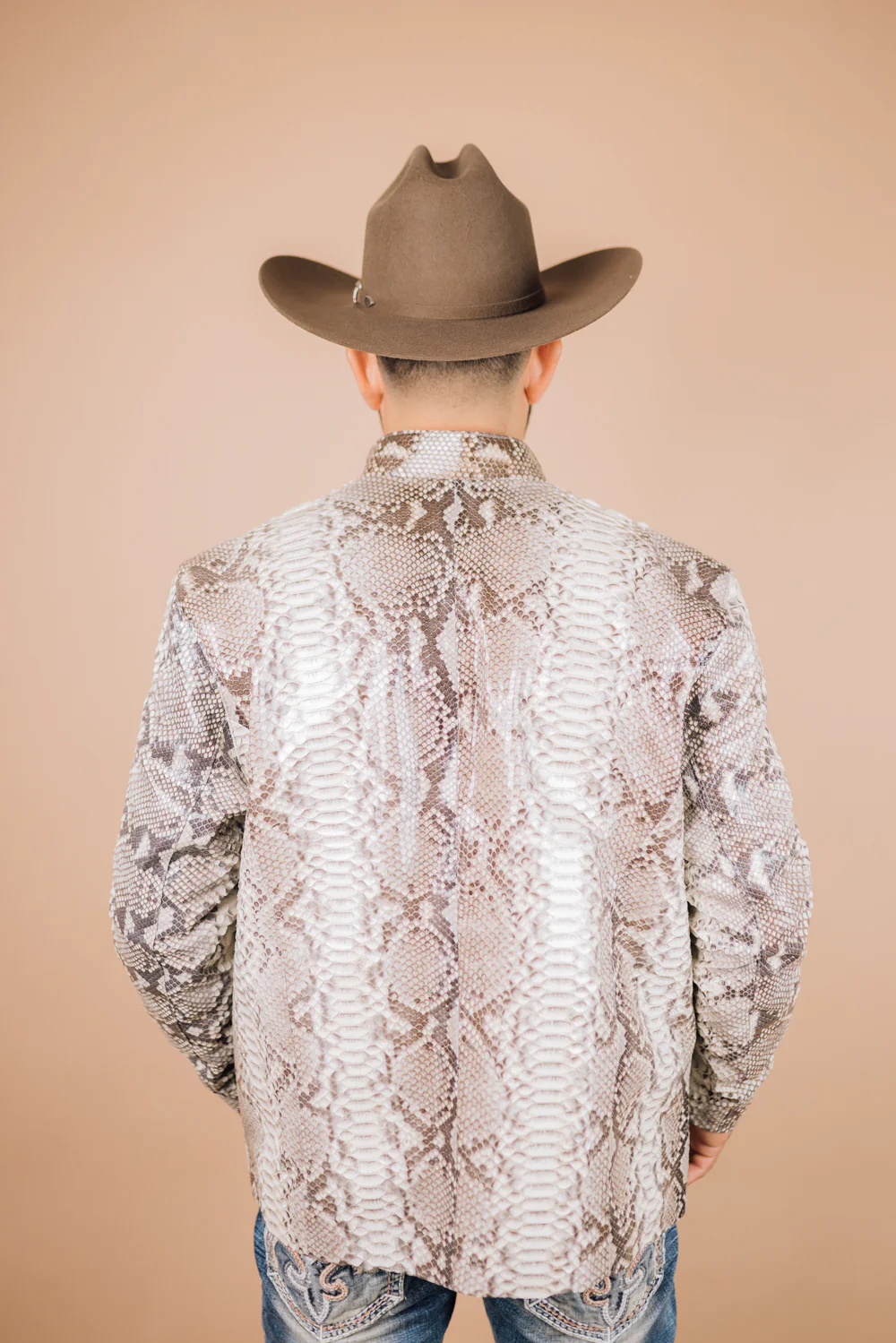 *PRE-ORDER* Men's Full Python Genuine Leather Jacket - Image 9