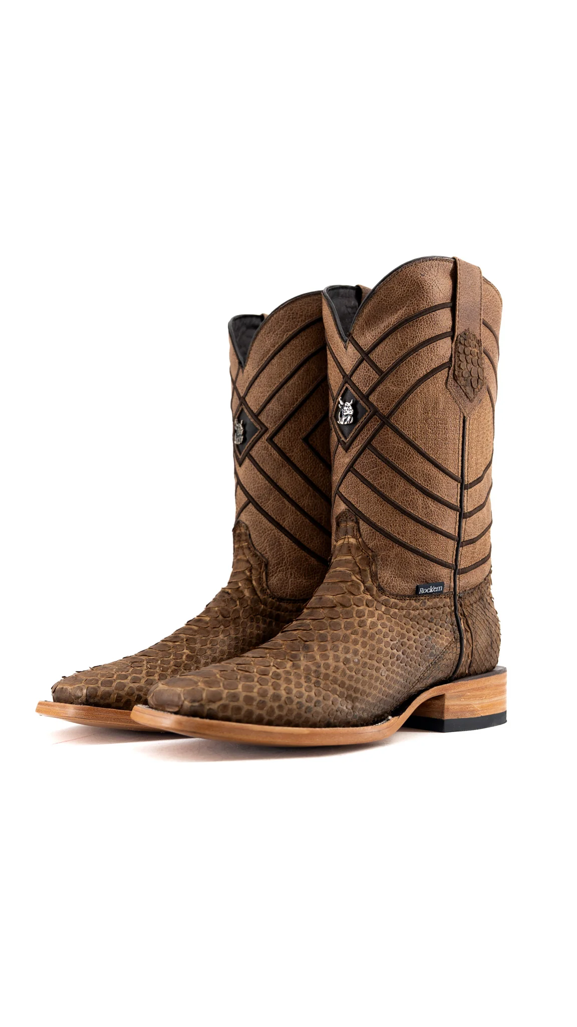 Prescott Python Exotic Square Cowboy Boot - Image 11