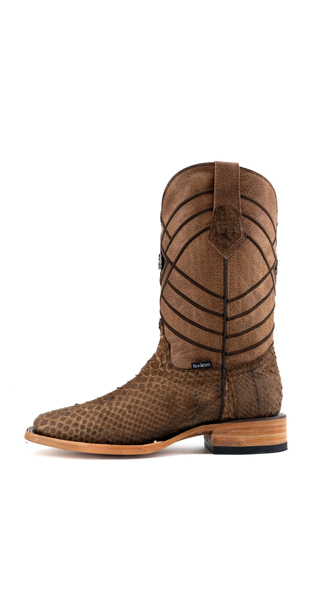 Prescott Python Exotic Square Cowboy Boot - Image 12