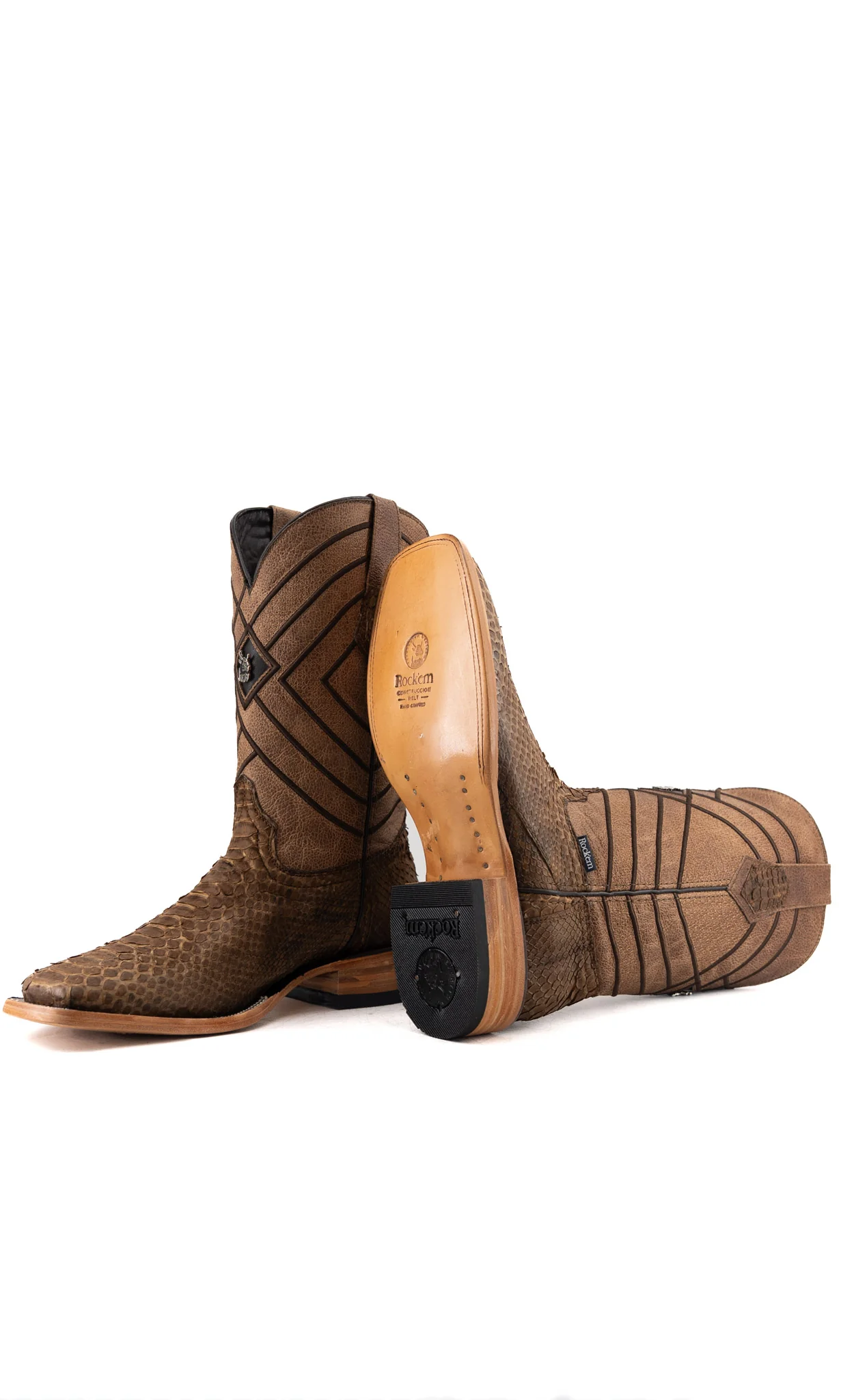 Prescott Python Exotic Square Cowboy Boot - Image 14