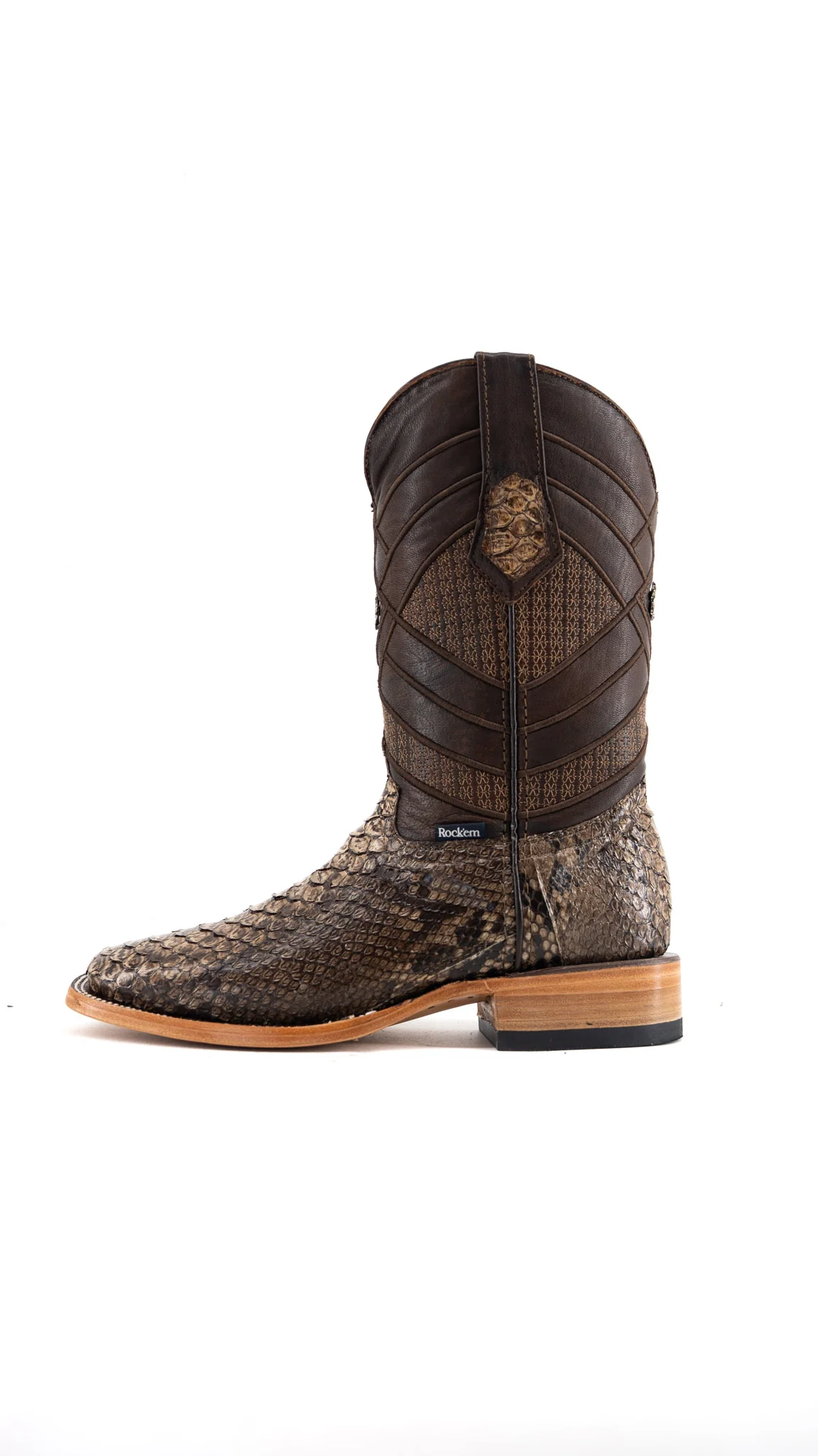 Prescott Python Exotic Square Cowboy Boot - Image 17