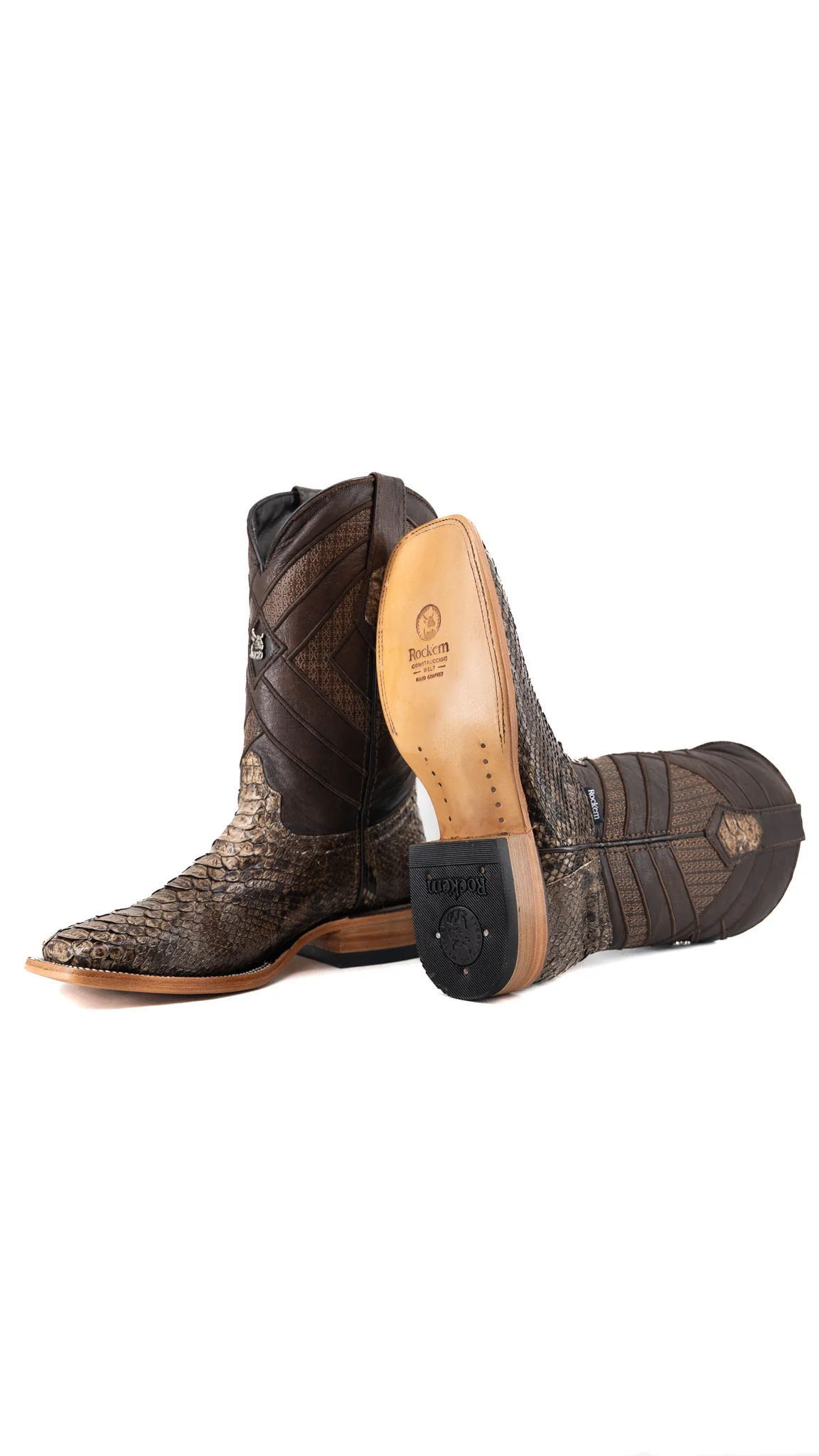 Prescott Python Exotic Square Cowboy Boot - Image 18