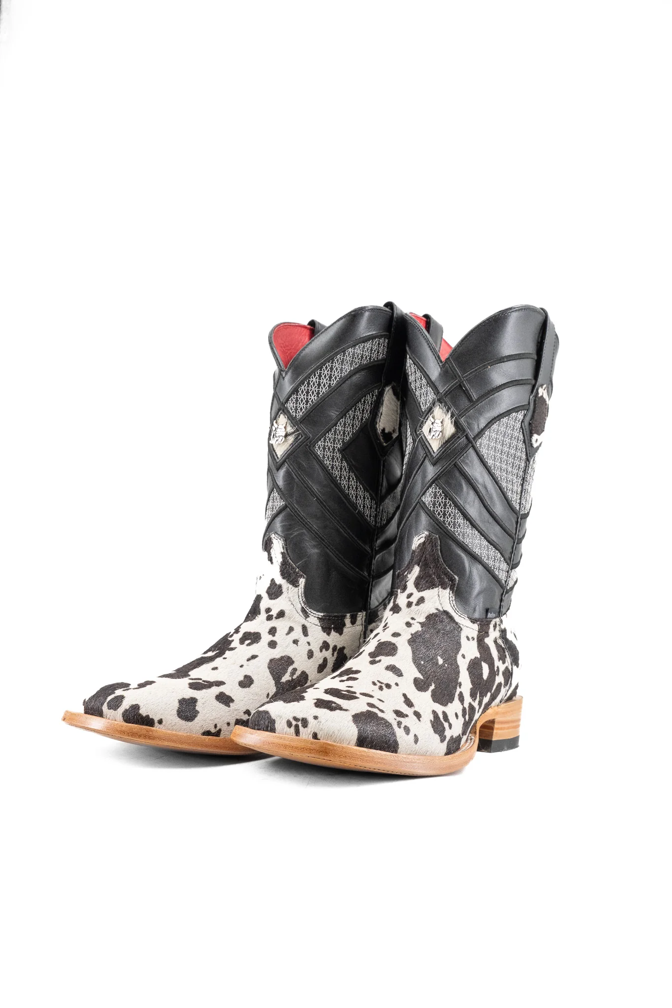 Prescott Brazil Cowhide Square Toe Cowboy Boot Size 10.5 Box UW54