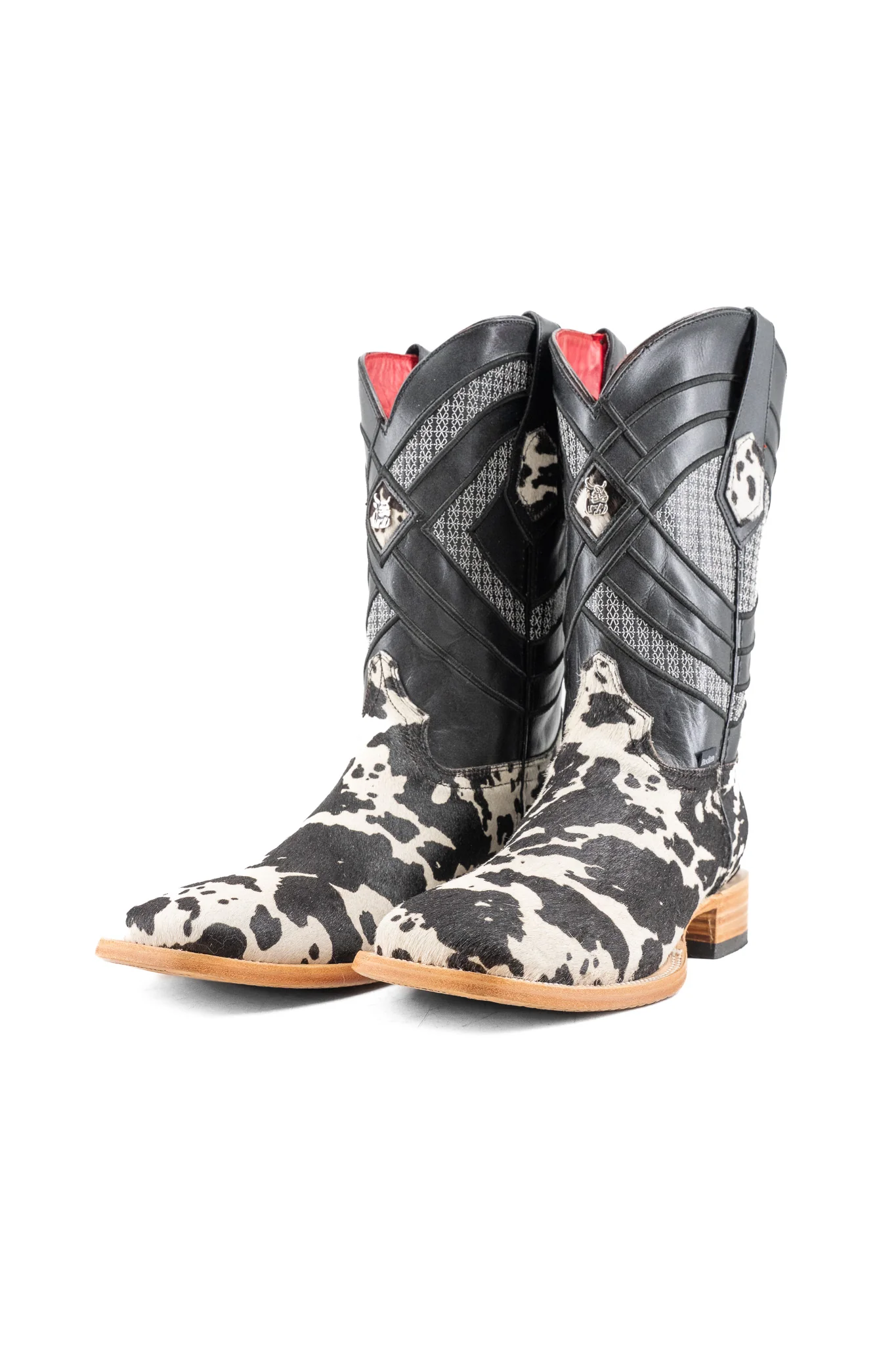 Prescott Brazil Cowhide Square Toe Cowboy Boot Size 10 Box UW51