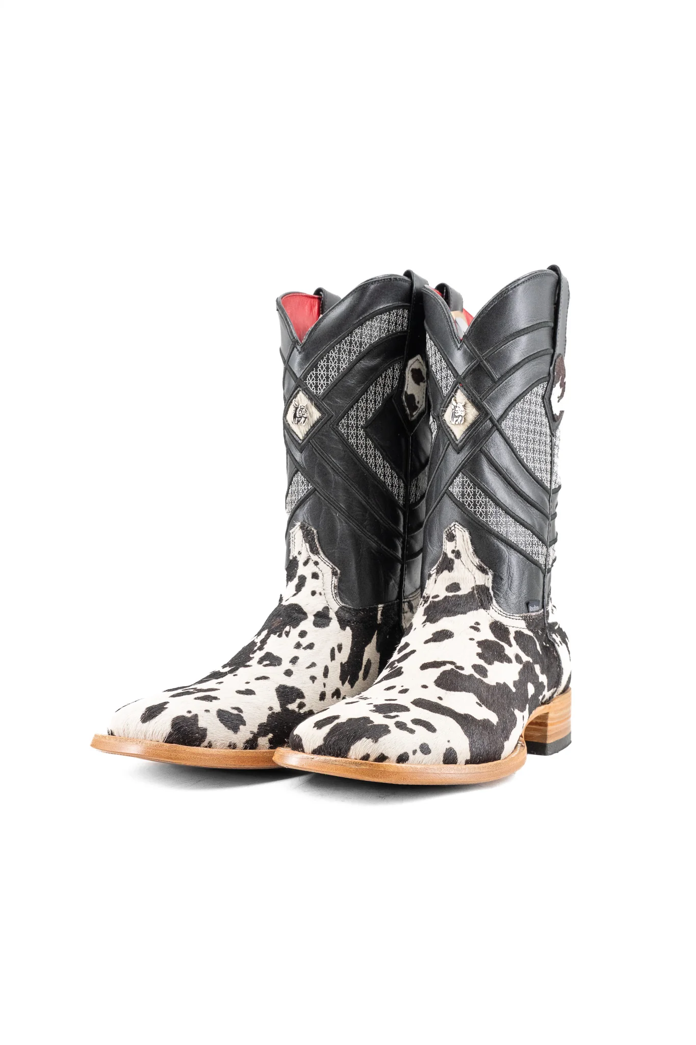 Prescott Brazil Cowhide Square Toe Cowboy Boot Size 11 Box UW56