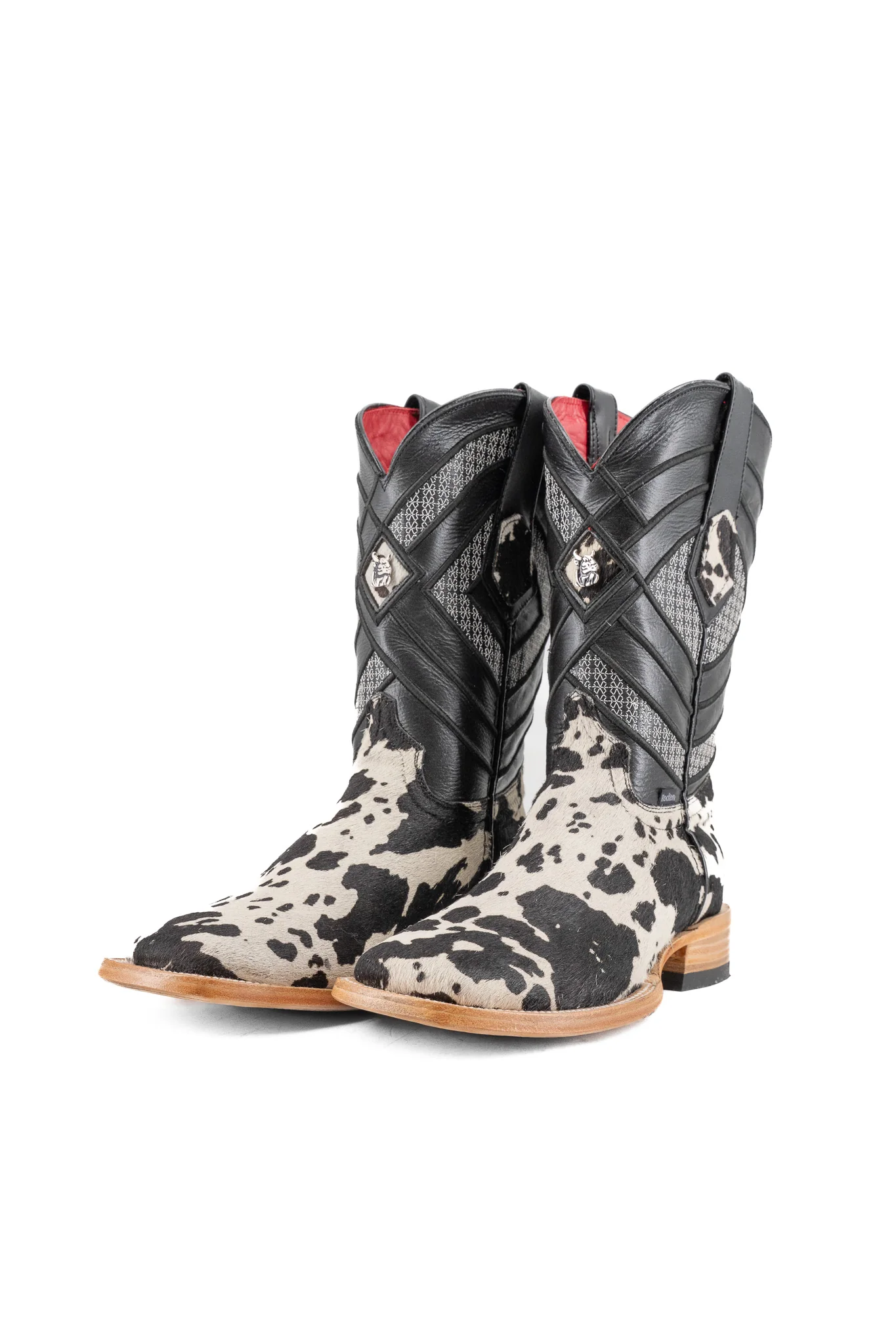 Prescott Brazil Cowhide Square Toe Cowboy Boot Size 6 Box UW39