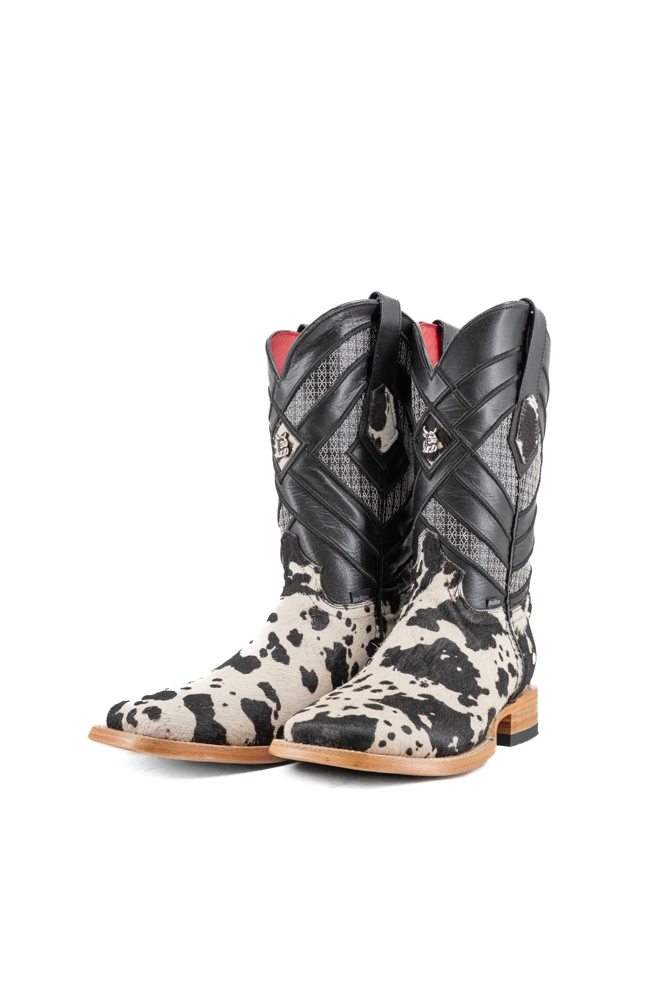 Prescott Brazil Cowhide Square Toe Cowboy Boot Size 6 Box UW40