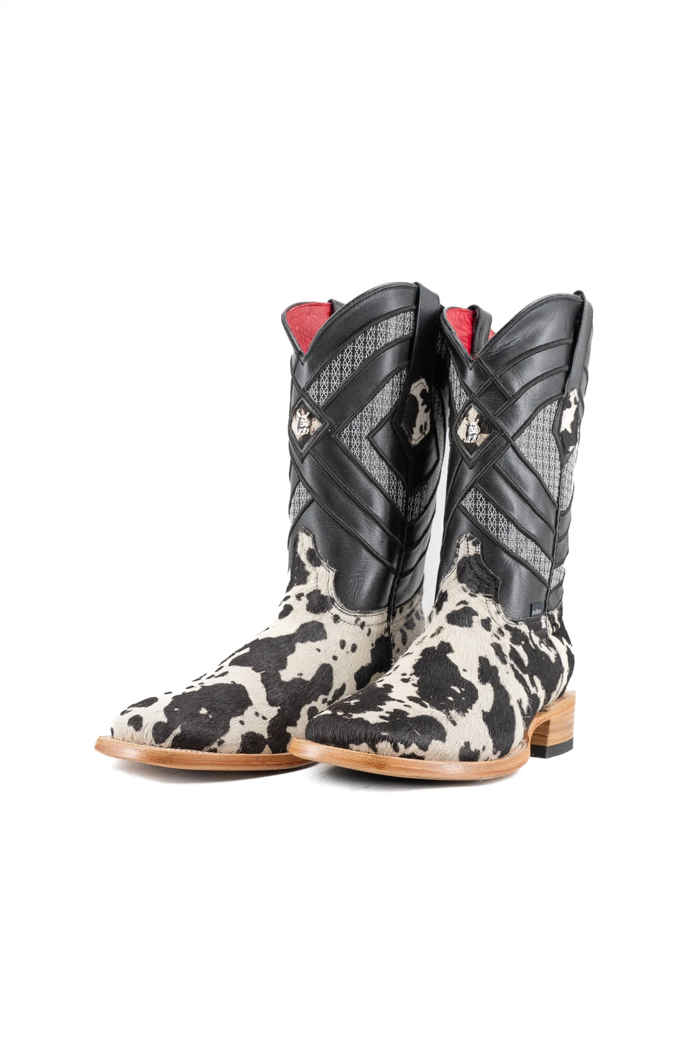 Prescott Brazil Cowhide Square Toe Cowboy Boot Size 9 Box UW47