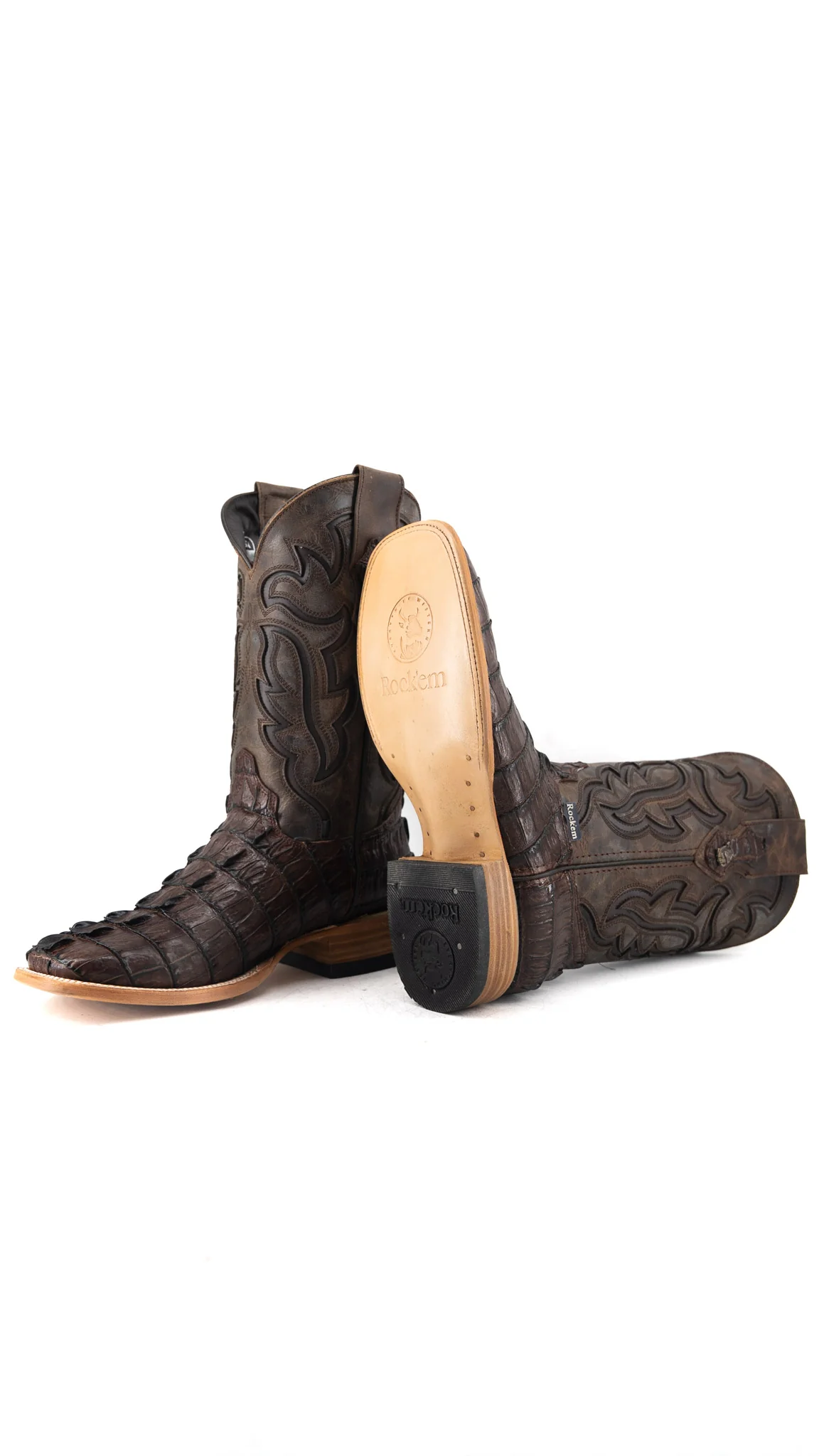 Bruce Caiman Tail Square Toe Cowboy Boot - Image 15