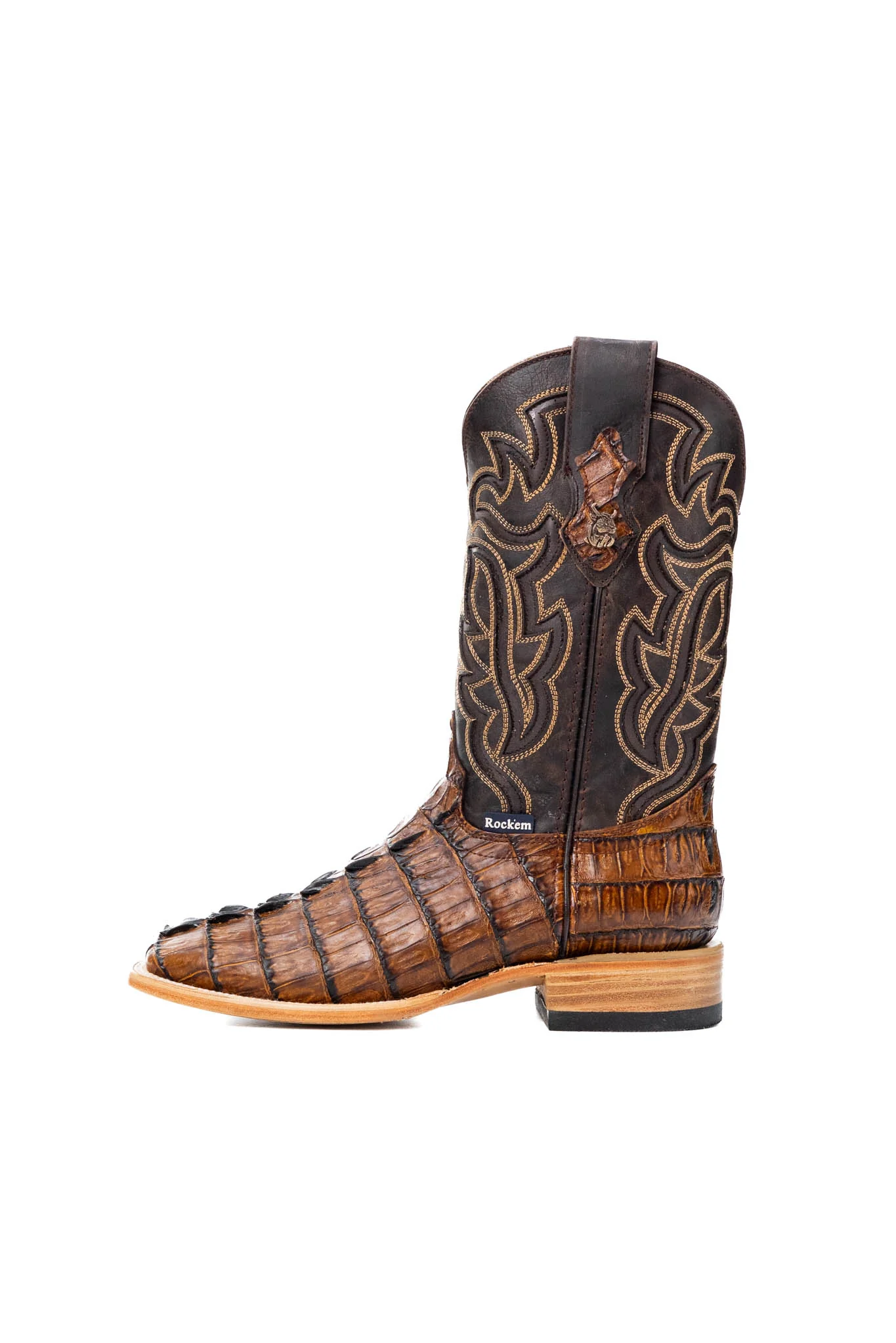 Bruce Caiman Tail Square Toe Cowboy Boot - Image 7