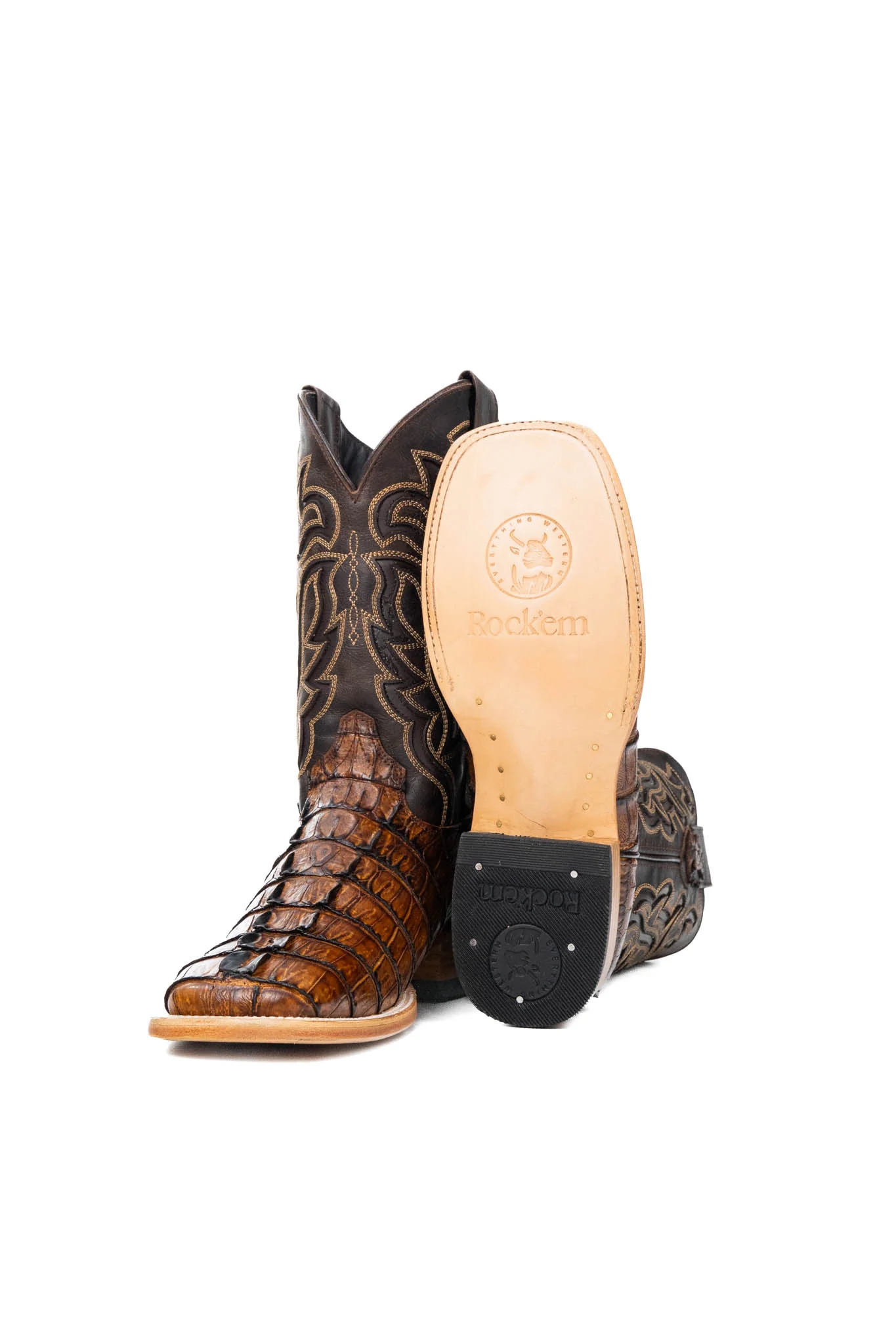 Bruce Caiman Tail Square Toe Cowboy Boot - Image 9