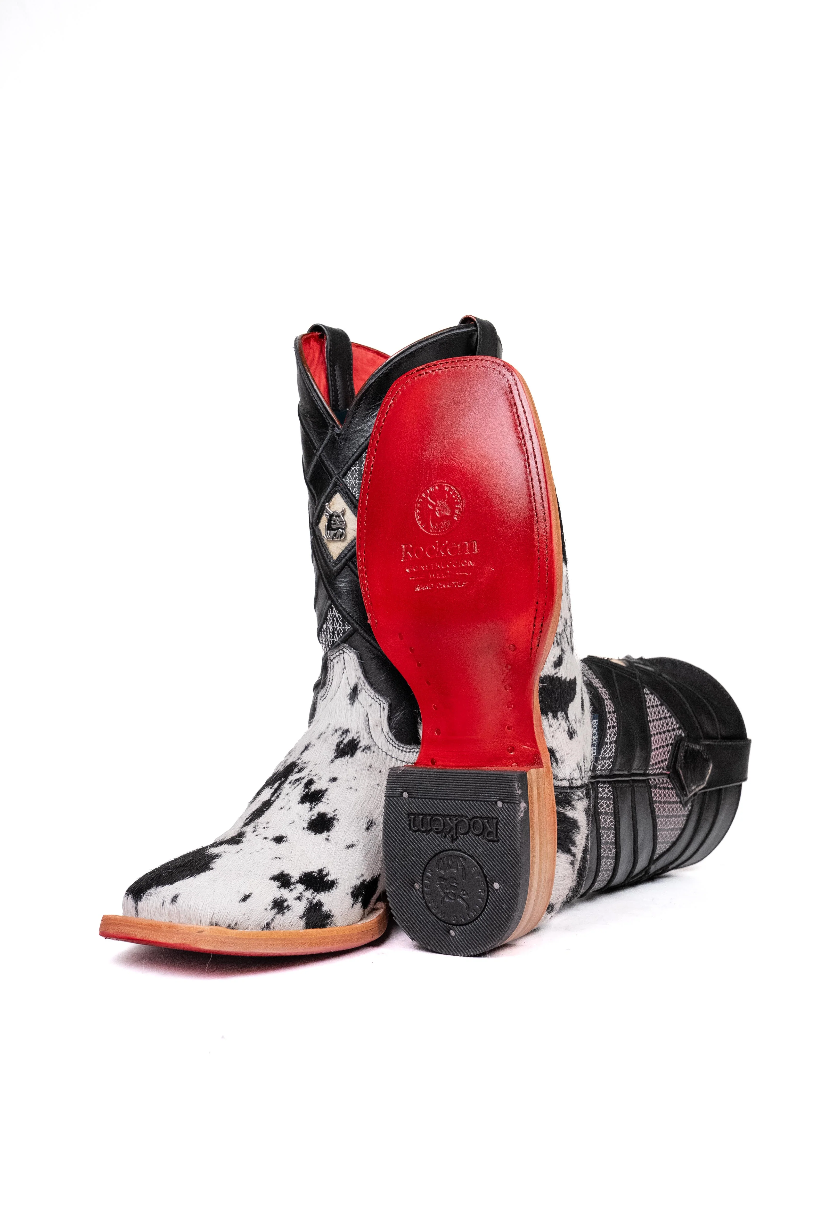 Prescott Cowhide Red Bottom Square Toe Cowboy Boot Size 6 Box TM4 - Image 2