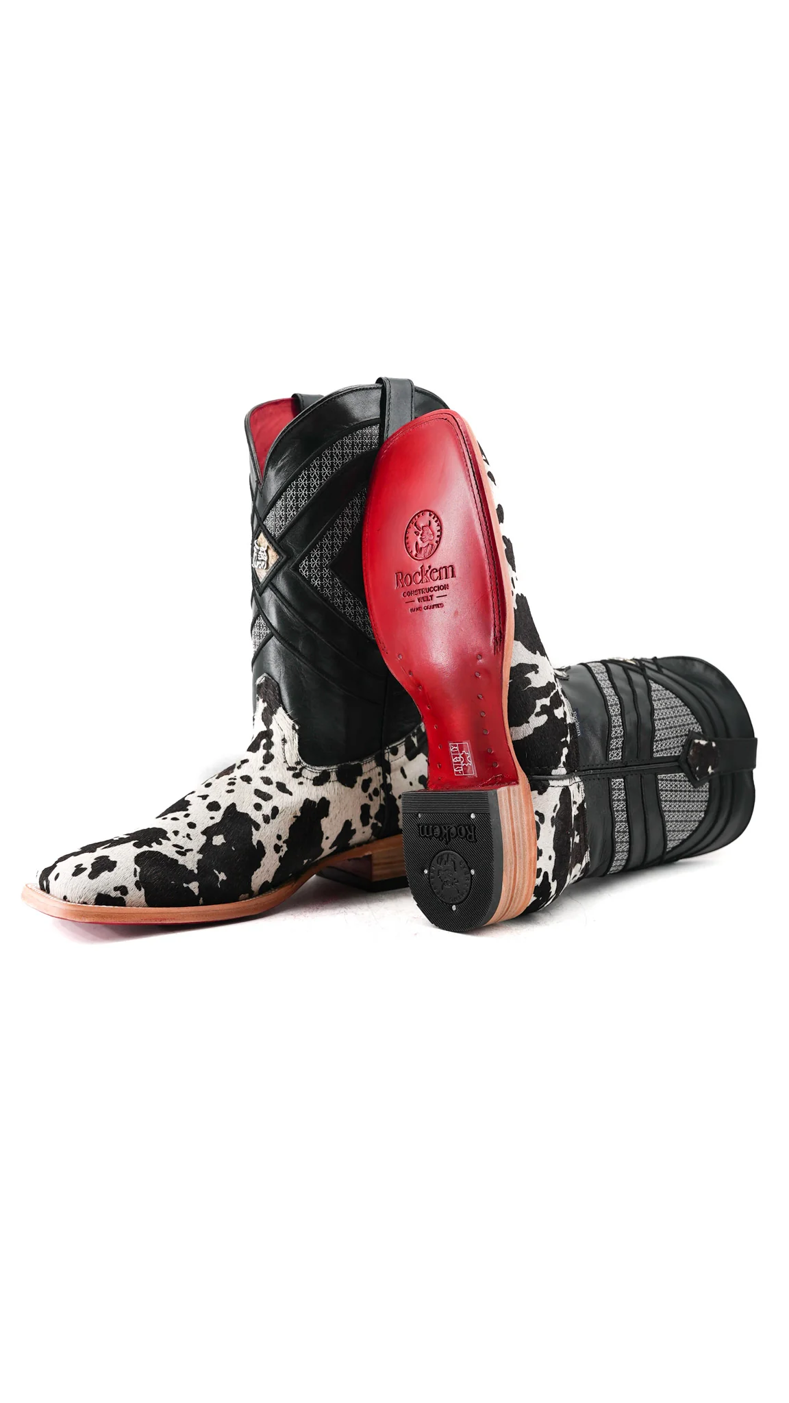 Prescott Cowhide Square Toe Cowboy Boot Size 13 Box RMF29 - Image 2