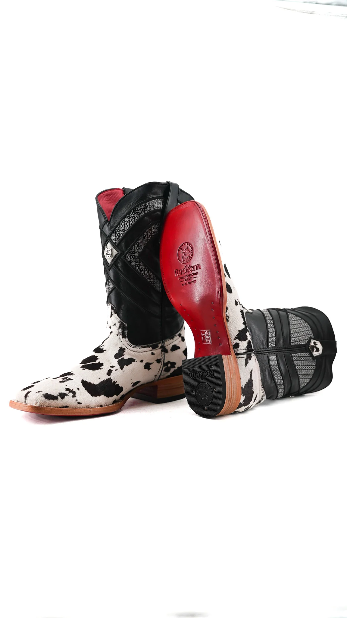 Prescott Cowhide Square Toe Cowboy Boot Size 13 Box RMF30 - Image 2