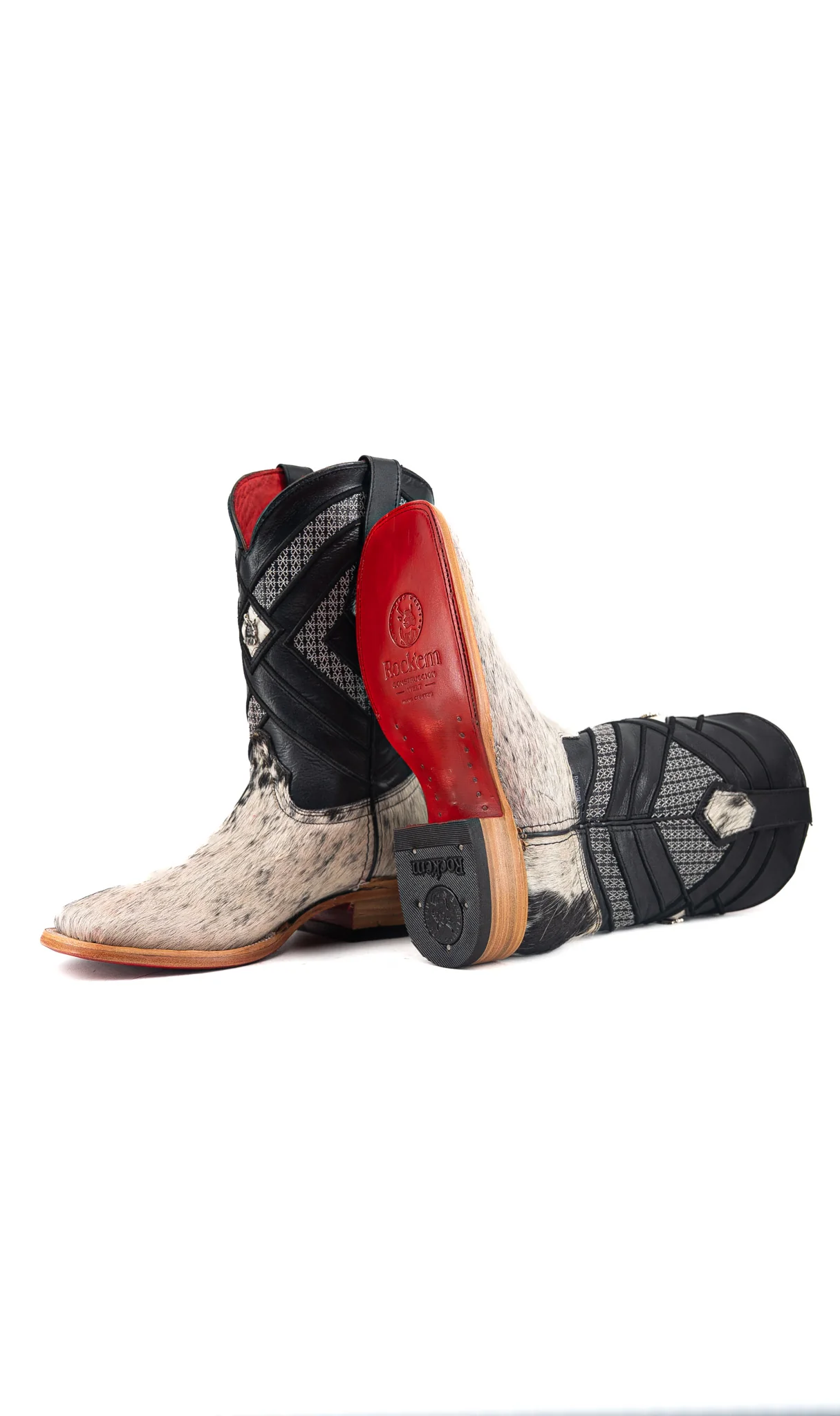 Prescott Cowhide Square Toe Cowboy Boot Size 6.5 Box QM8 FINAL SALE - Image 2