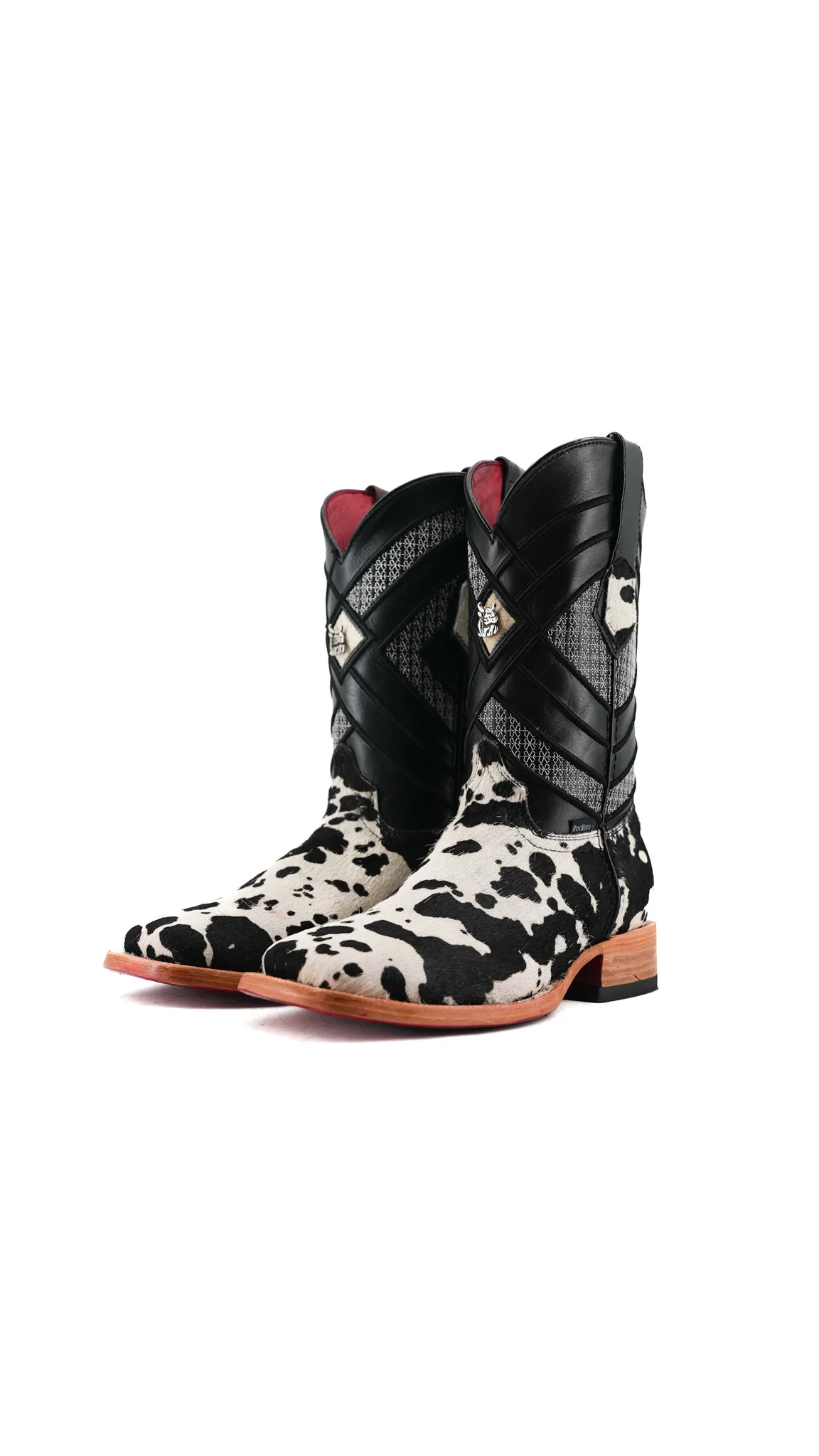 Prescott Cowhide Square Toe Cowboy Boot Size 6.5 Box RMF3