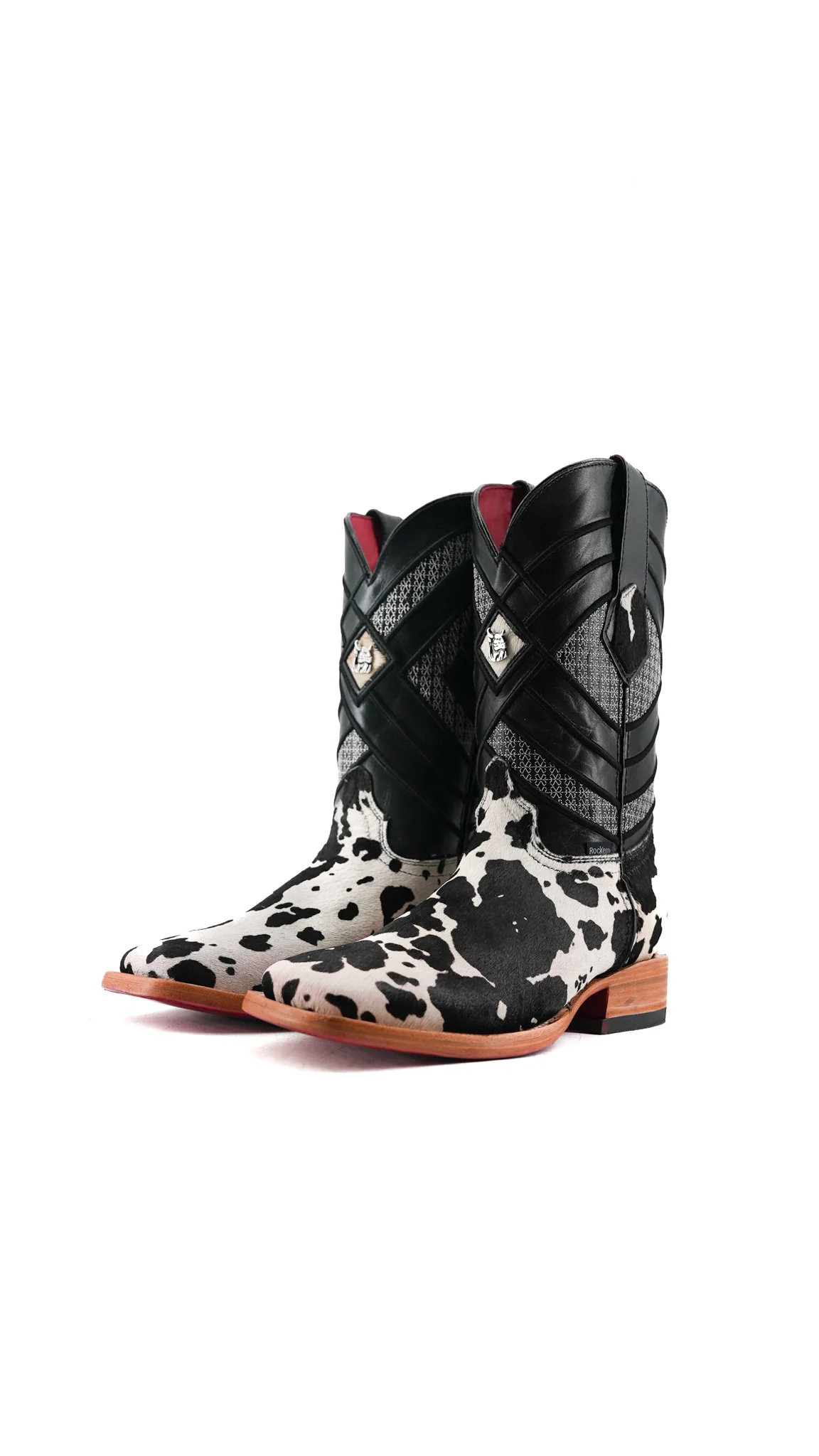 Prescott Cowhide Square Toe Cowboy Boot Size 6.5 Box RMF4