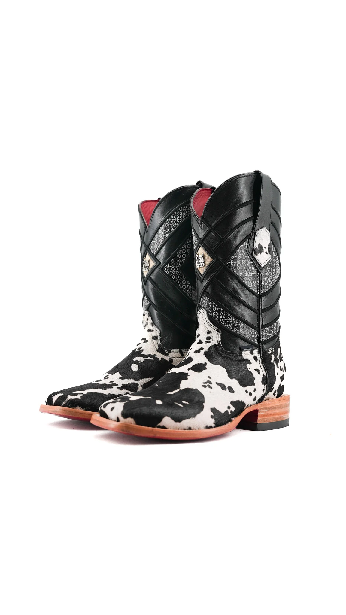 Prescott Cowhide Square Toe Cowboy Boot Size 6 Box RMF1